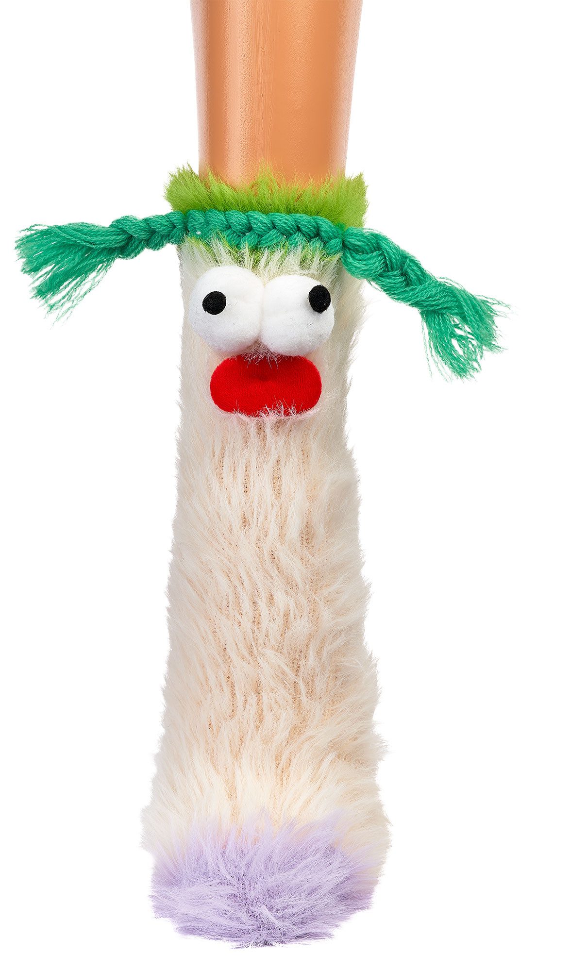 footart Freizeitsocken 2 Paar lustige 3D Monster Socken Freundschaftssocken Korallenvlies