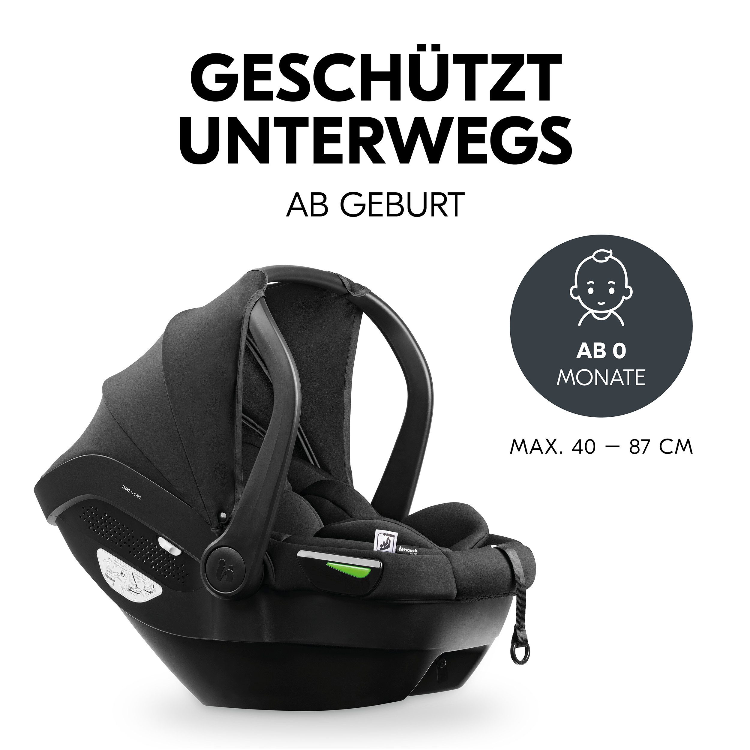 Hauck Kombi-Kinderwagen Move N Care Trio Set - Black, 3in1 Kinderwagen Buggy mit Babywanne, Babyschale, Sportsitz & Zubehör