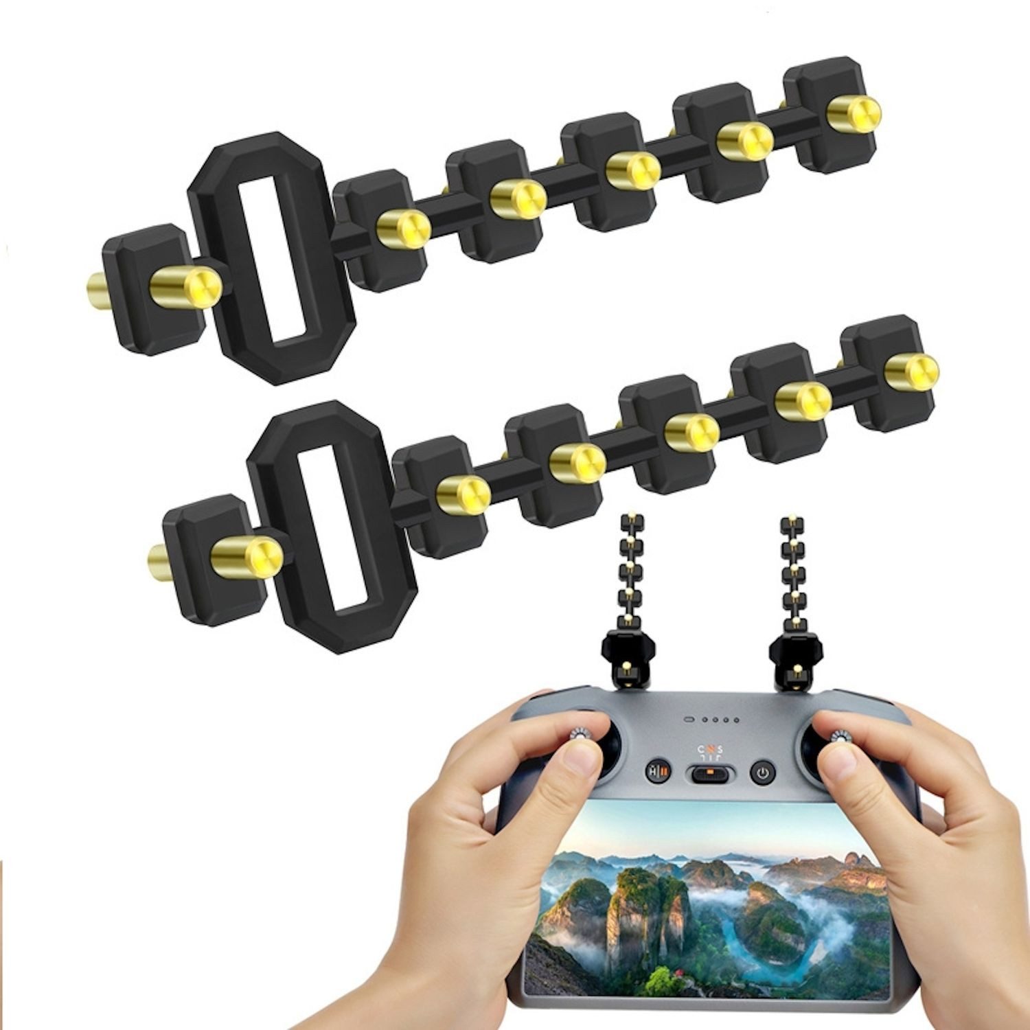 Wigento Für DJI Air 3 / Mini 4 Pro RC 2 Controller Antennen Signalverstärker Zubehör Drohne