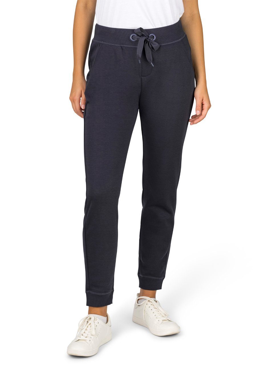 DENIMFY Sweathose Damen Stretch mit Trainingshose Jogginghose Slim DFLina Navy Fit (59400)