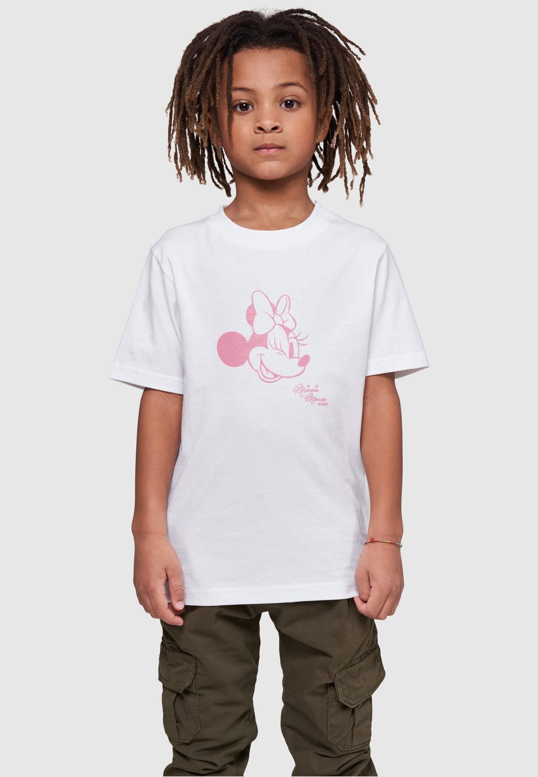 MisterTee T-Shirt Damen Kids Minnie Mouse XOXO Tee (1-tlg), Stylisches T- Shirt aus angenehmer Baumwollmischung