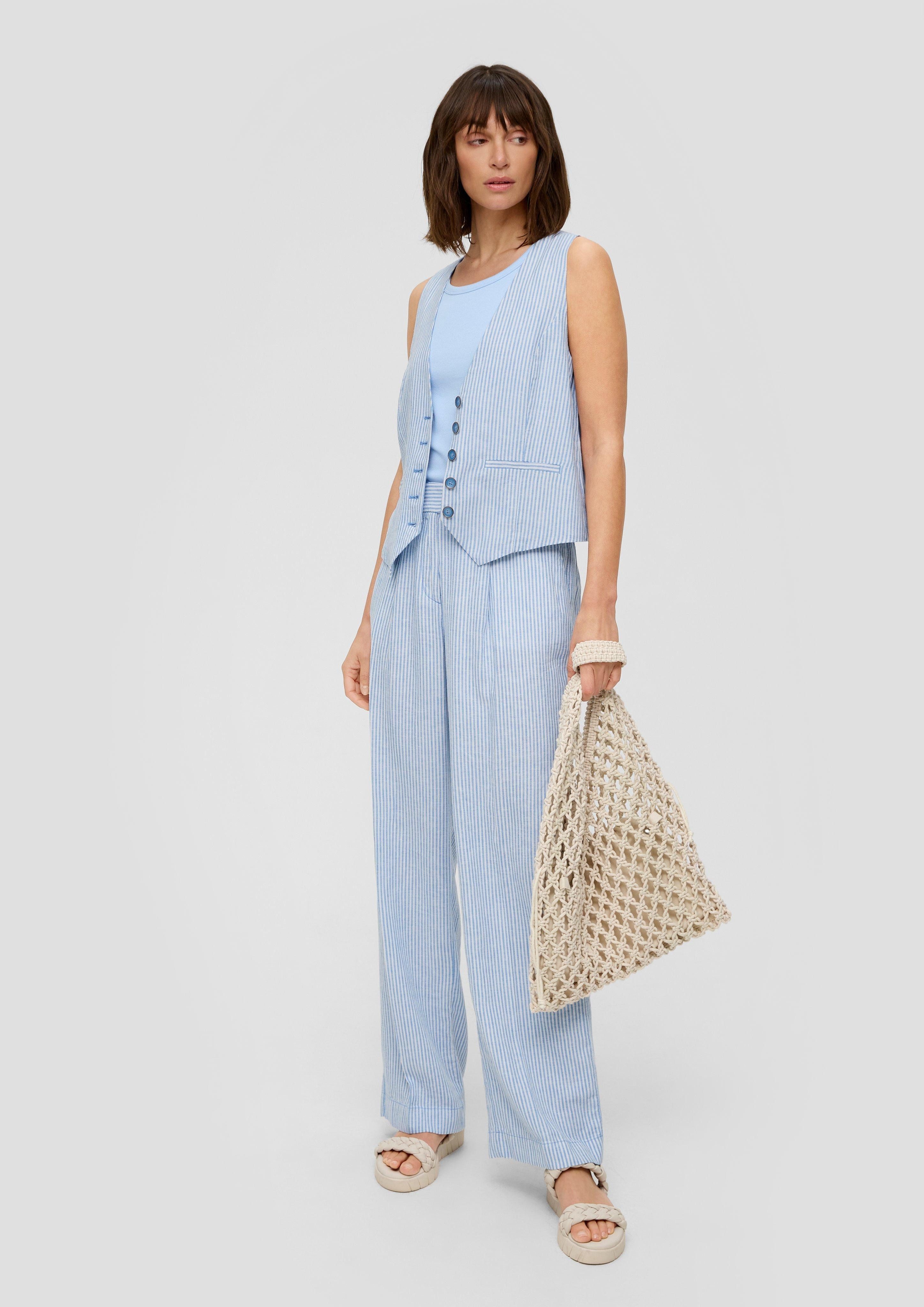 s.Oliver 7/8-Hose Wide-Leg-Hose aus Leinenmix mit günstig online kaufen