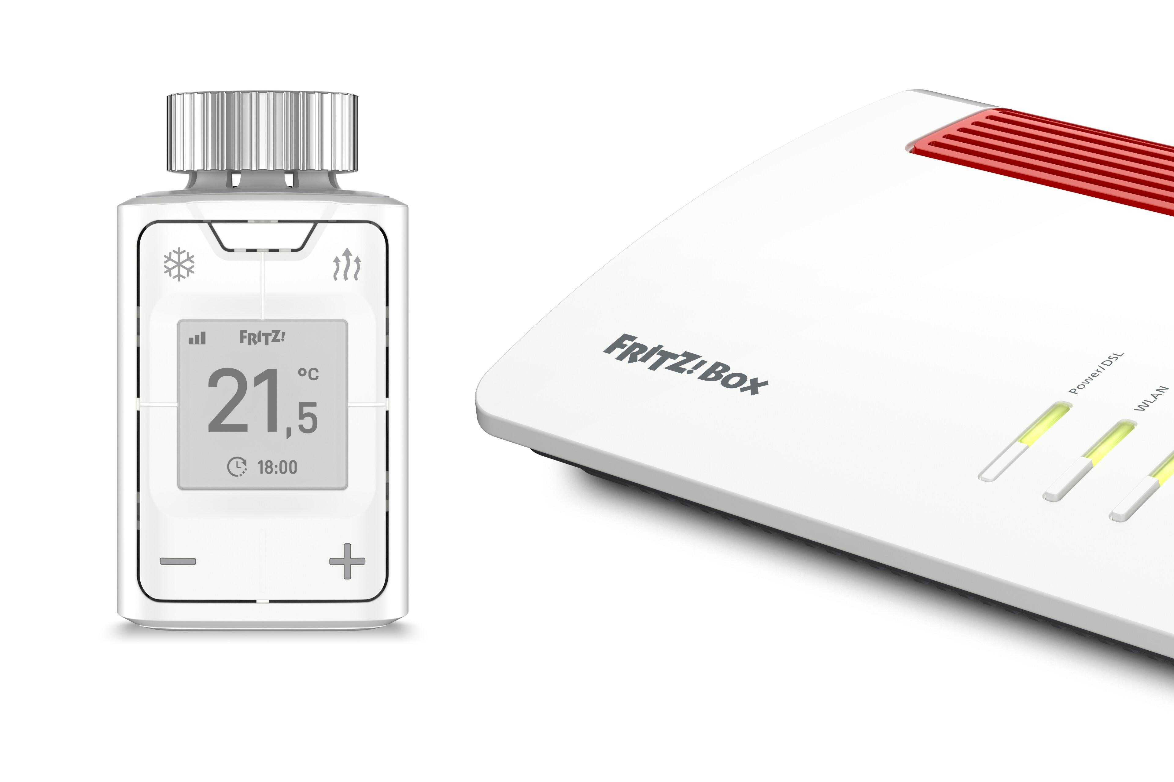 Fritz! Heizkörperthermostat FRITZ!DECT 302, Temperatur steuern, Heizkosten sparen, Optimal für FRITZ!Box