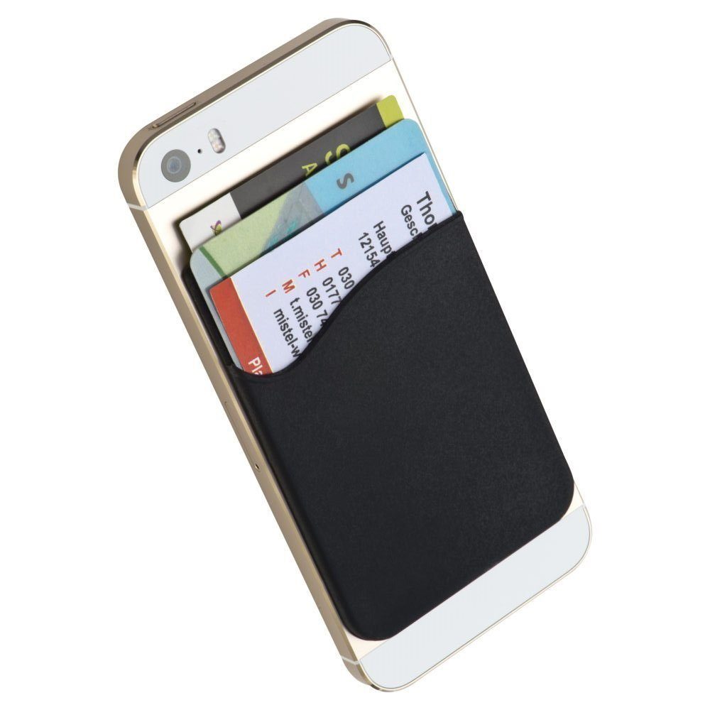 Etui Kartenetui selbstklebend EC Smartphone Kartenfach Iphone Karten Karten für Kartenhalter Kartenetui Android schwarz Kreditkarte MAVURA Handy Hülle