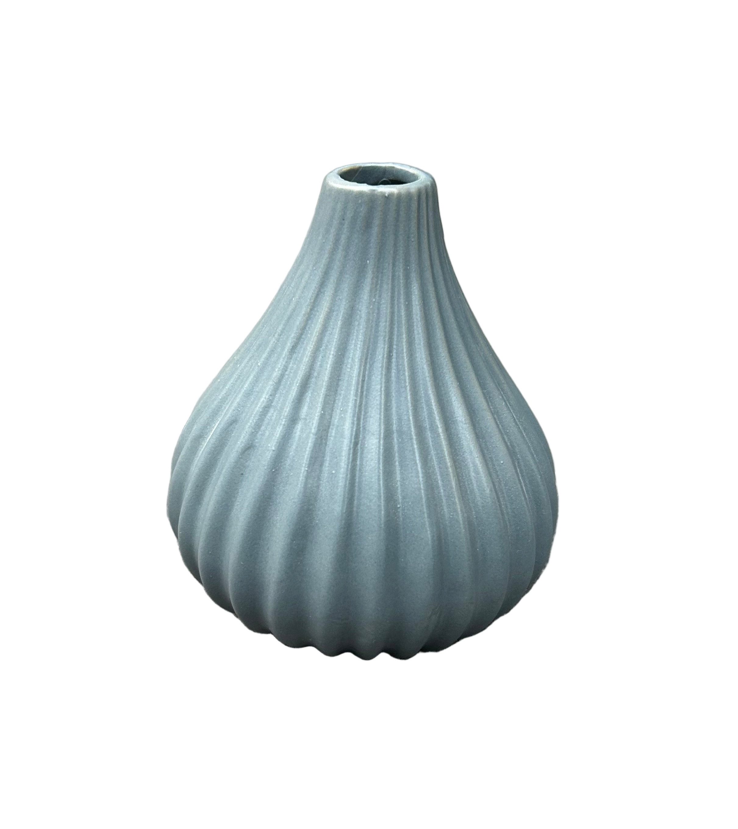 BOLTZE Dekovase Vase aus Porzellan grau/schwarz/weiß von Boltze - Blumen Dekoration mo