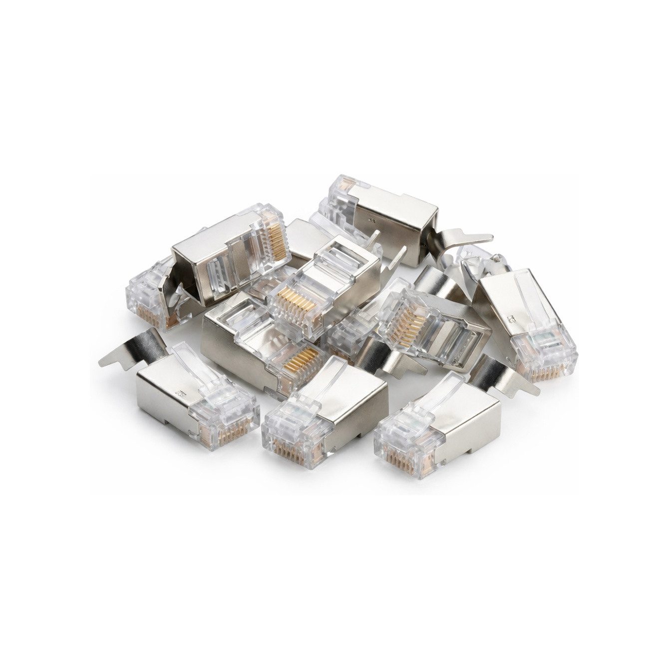 Danicom Netzwerkstecker DANICOM SFTP RJ45 CAT6a Netzwerkstecker - für Starrleiter - 10 Stück