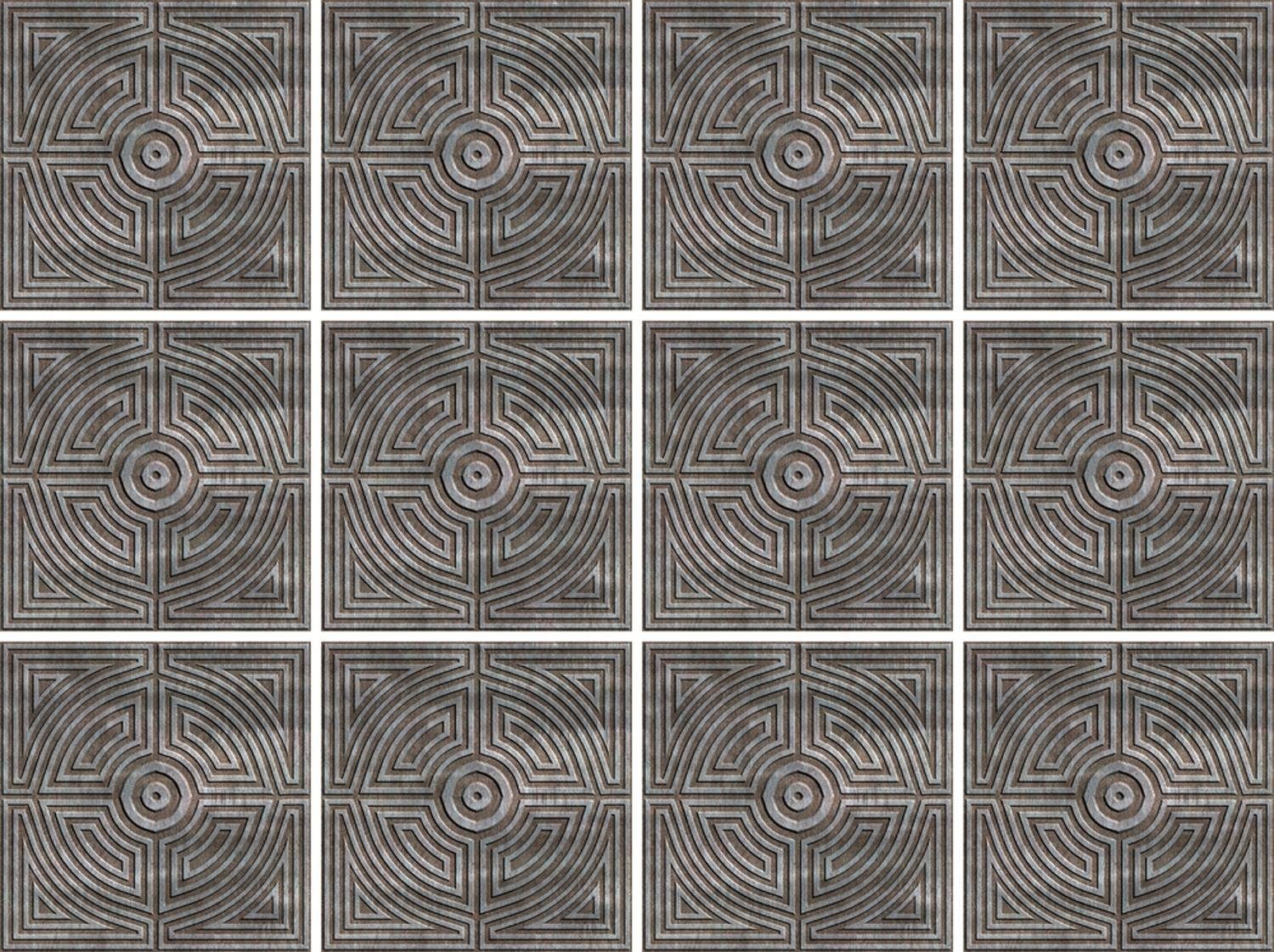 queence Fliesenaufkleber Muster, Stickerfliesen, selbstklebend, Sticker, 12er Set