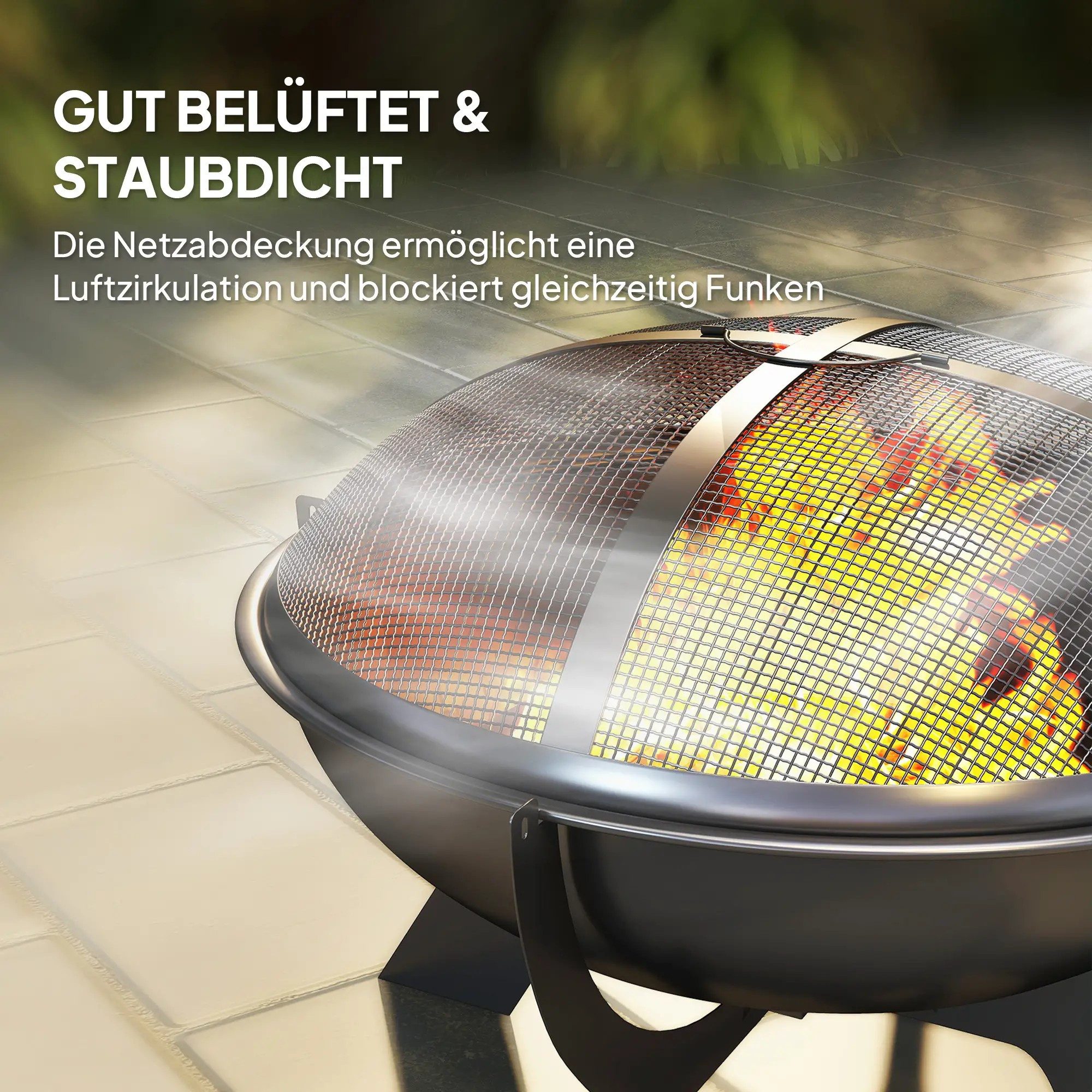 BlingBin Feuerschale mit Funkenschutz Schürhaken Feuerschalen günstig online kaufen