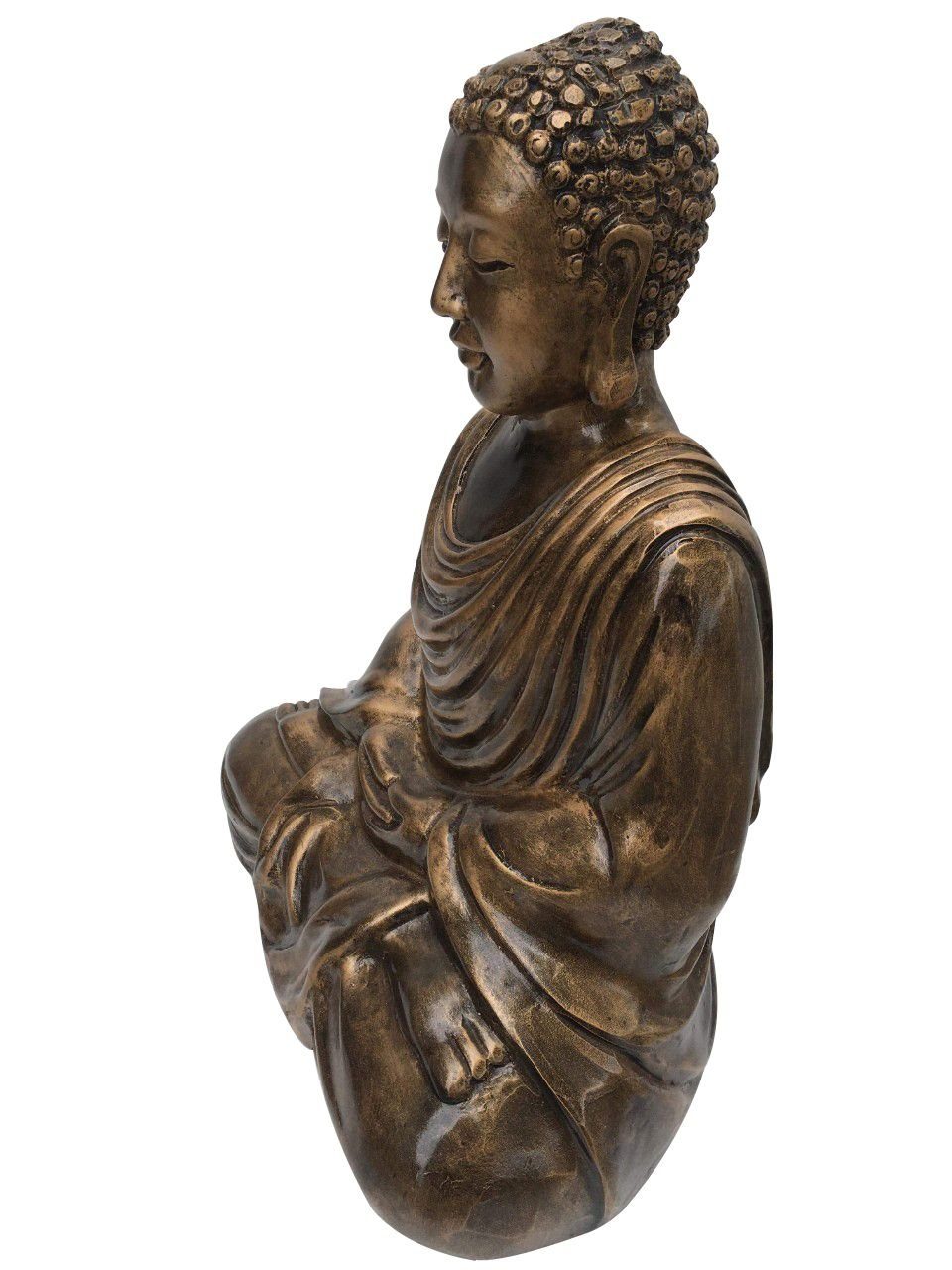 Gartenfigur Trend cm, Statue Buddha Trendline Line gold 50