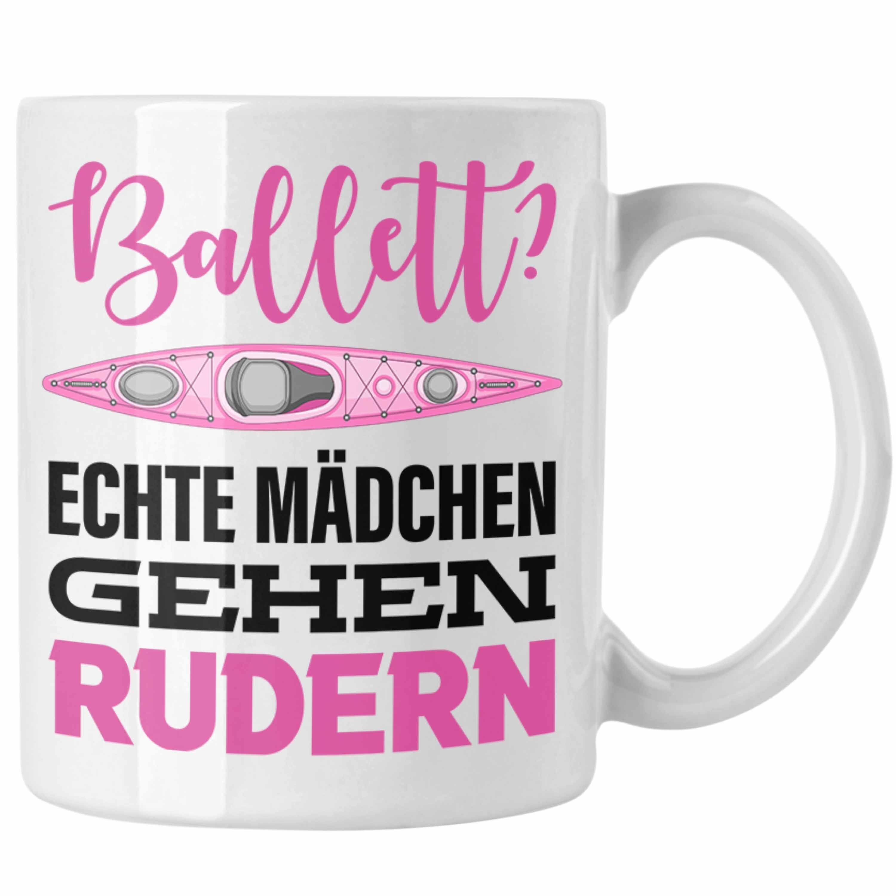 Geschenk Tasse Mädchen Frauen Rudern Gehen Tasse Weiss Trendation Echte