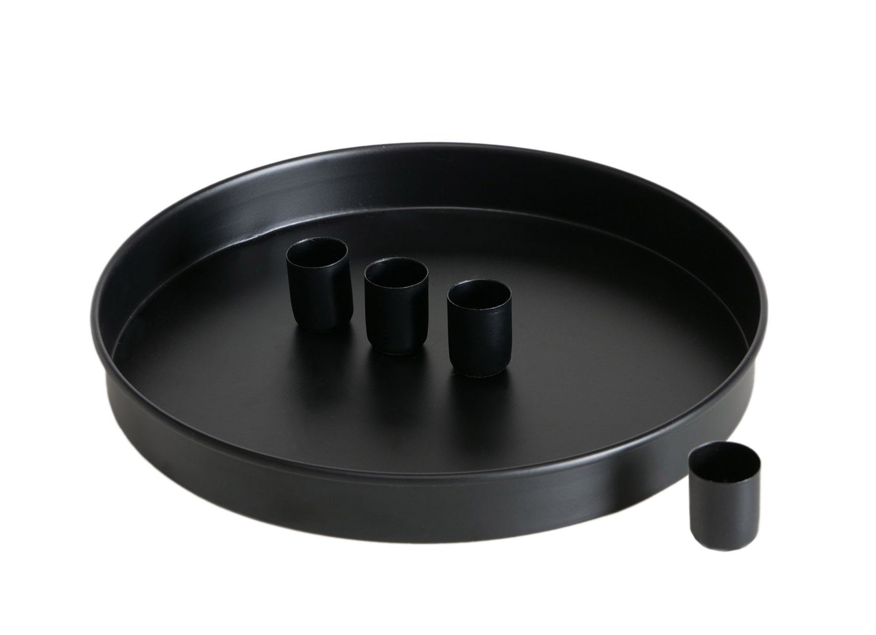 Spetebo Kerzentablett Magnet Kerzentablett für Stabkerzen 25 cm - schwarz ( günstig online kaufen