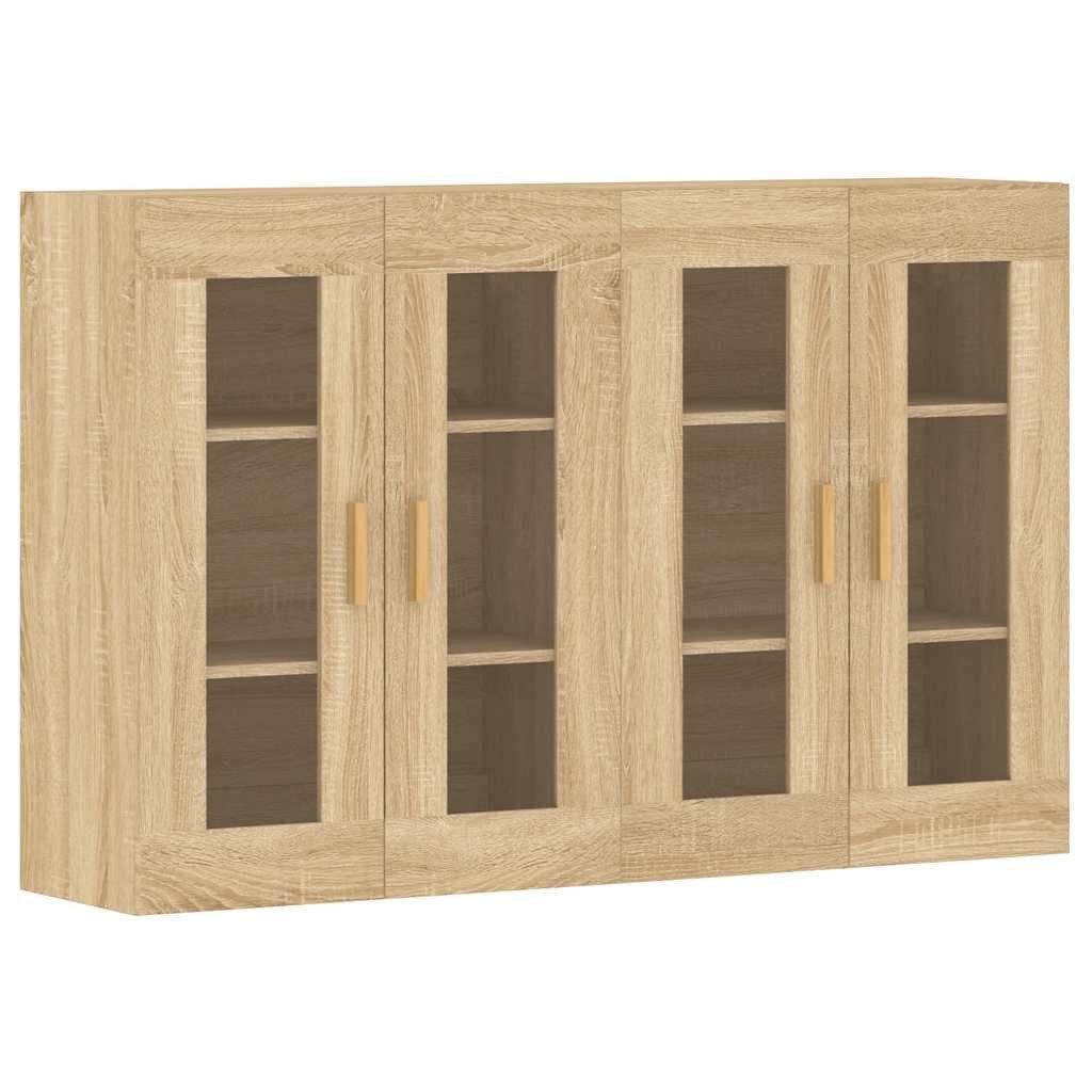 vidaXL Sideboard Wandschränke 2 Stk. Sonoma-Eiche günstig online kaufen