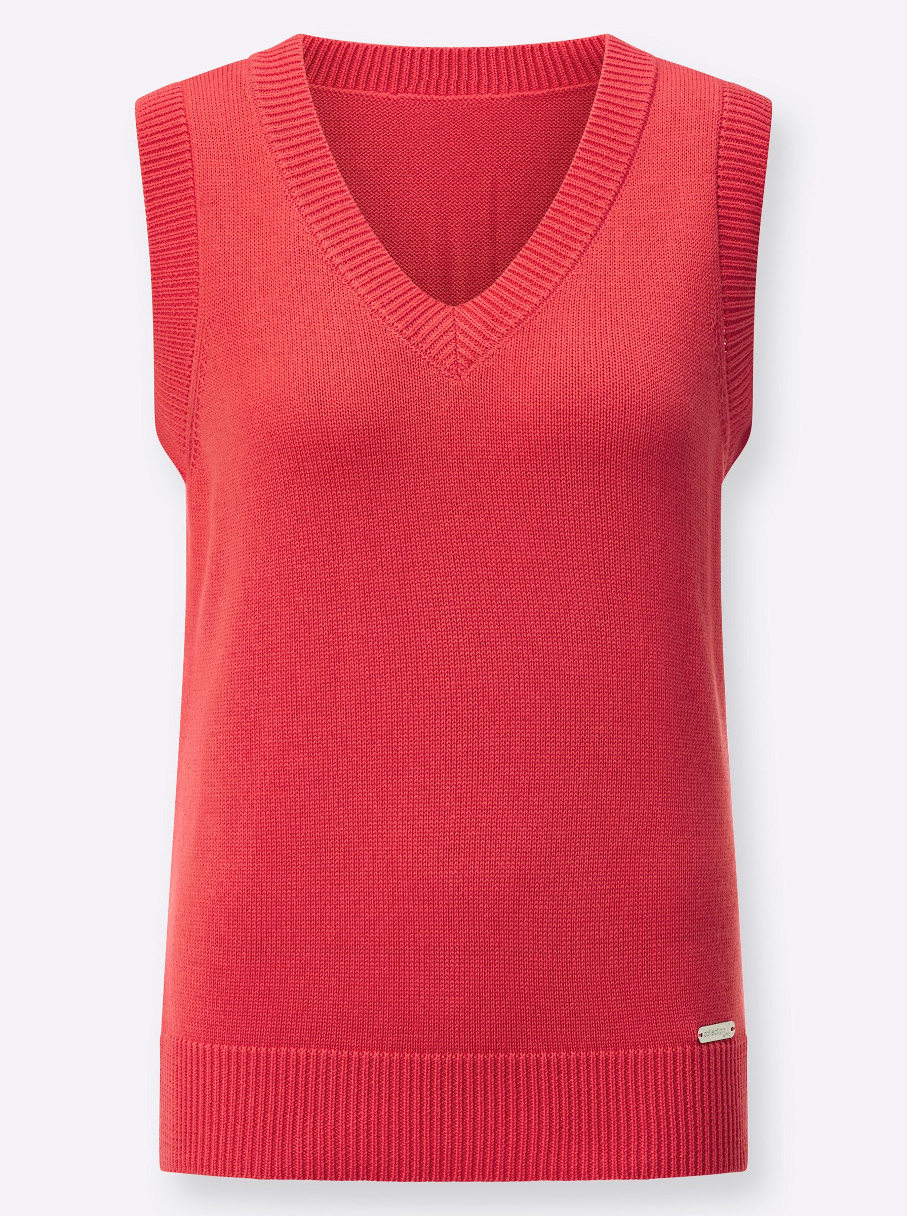 Strickpullover Pullunder Ärmellos Jersey