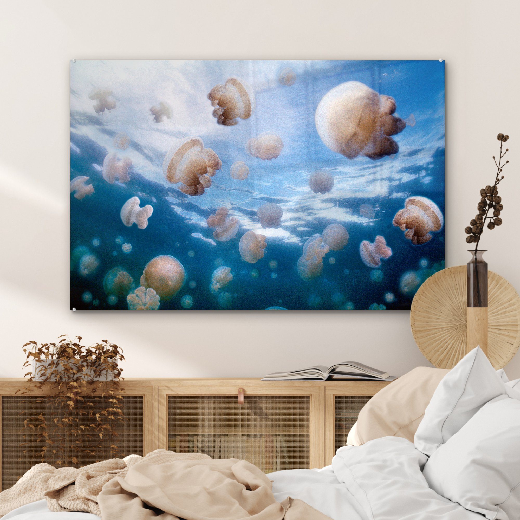 Schlafzimmer Meer - Acrylglasbild St), Quallen Wohnzimmer & MuchoWow - Tiere, Acrylglasbilder (1