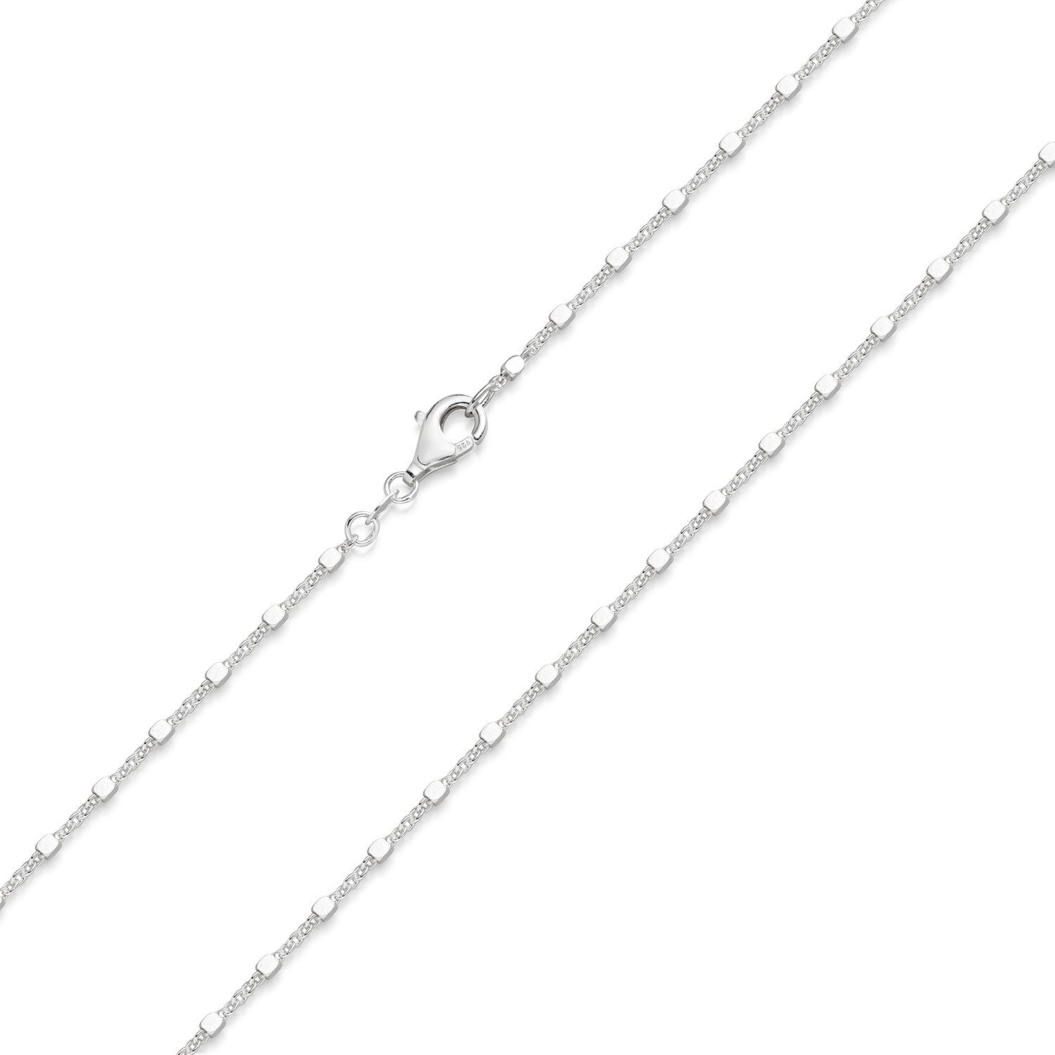 Materia Gliederkette Damen Silber Würfelkette modern K107, 925 Sterling Sil günstig online kaufen