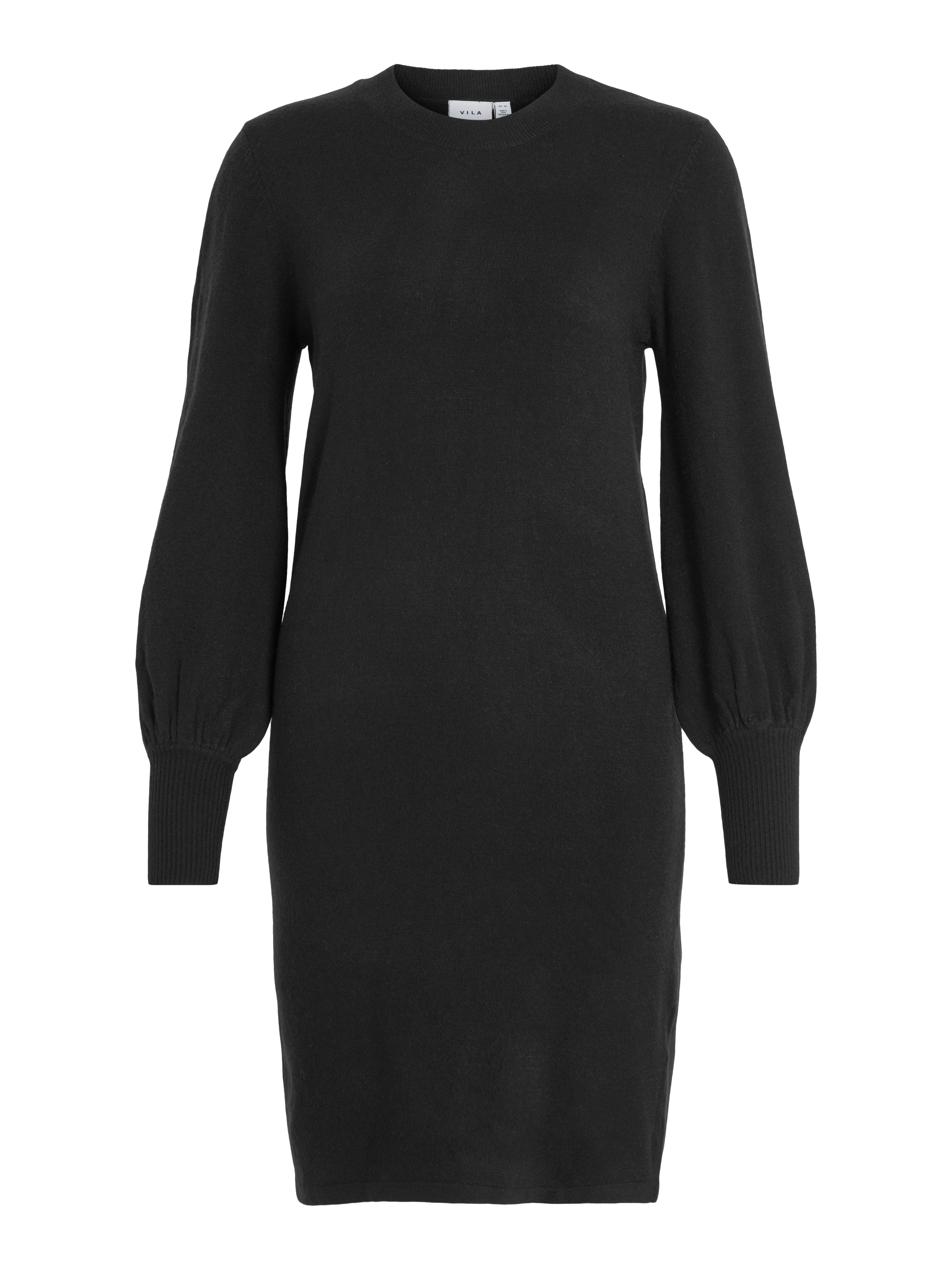 Vila Strickkleid VIKERRY O-NECK KNIT DRESS - NOOS Materialmix, regular fit