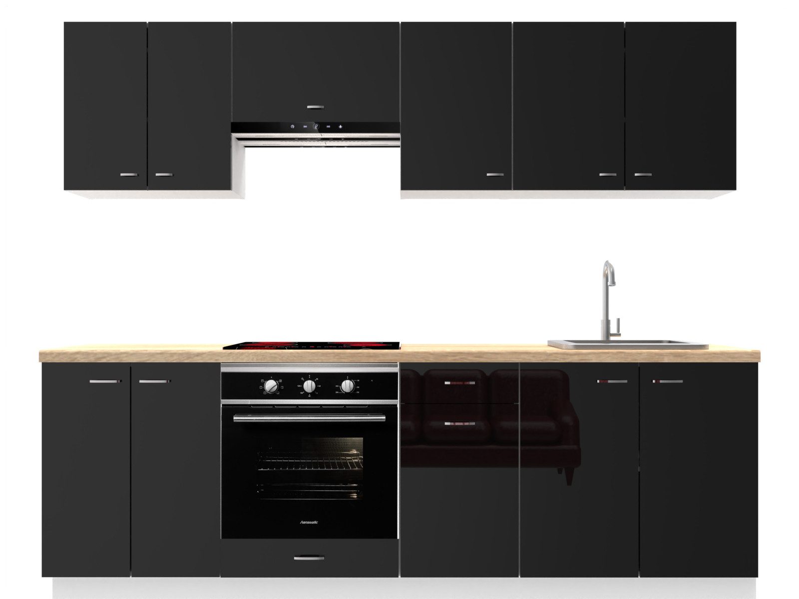 OMILI Küchenzeile OLVIT (Breite 240cm), Fronten 18mm, SOFTCLOSE, metallbox günstig online kaufen