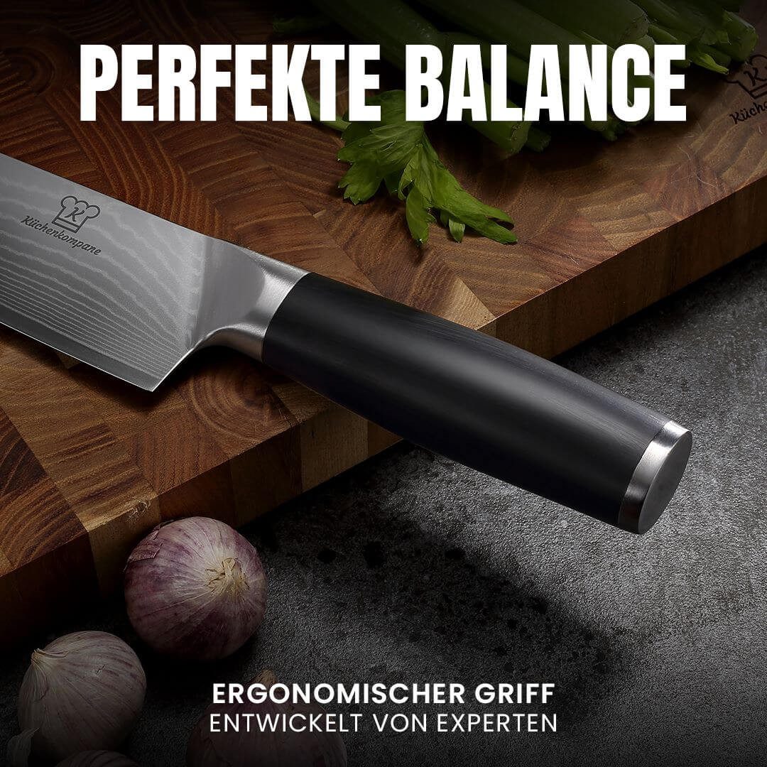 Küchenkompane Santokumesser Küchenkompane Damast-Santokumesser OKAMI Rei, 18cm, 67 Lagen, 62 HRC – Bild 5 von 5