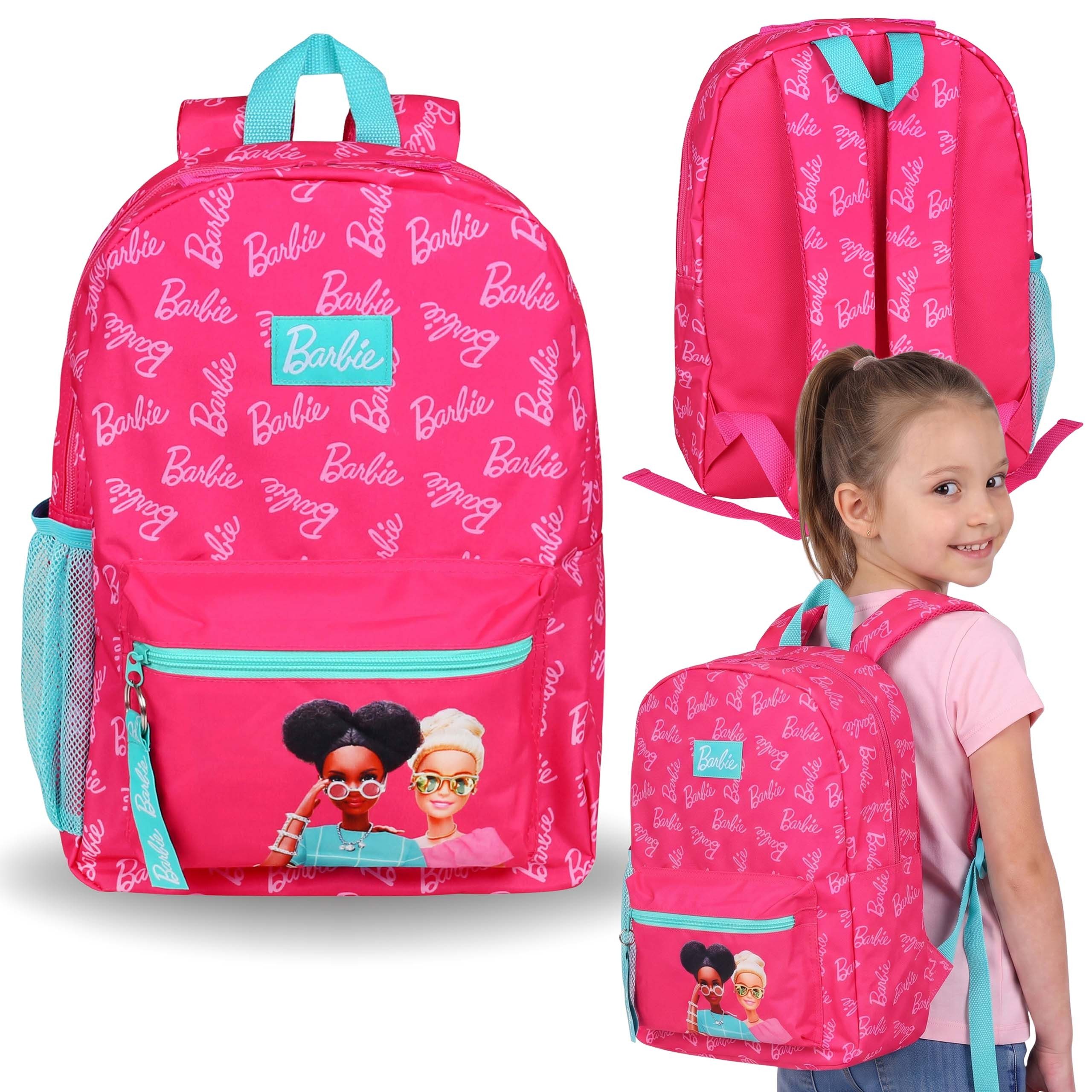 Barbie Schulrucksack Barbie Soft Schulrucksack für Mädchen, rosa Rucksack 40x28x11cm