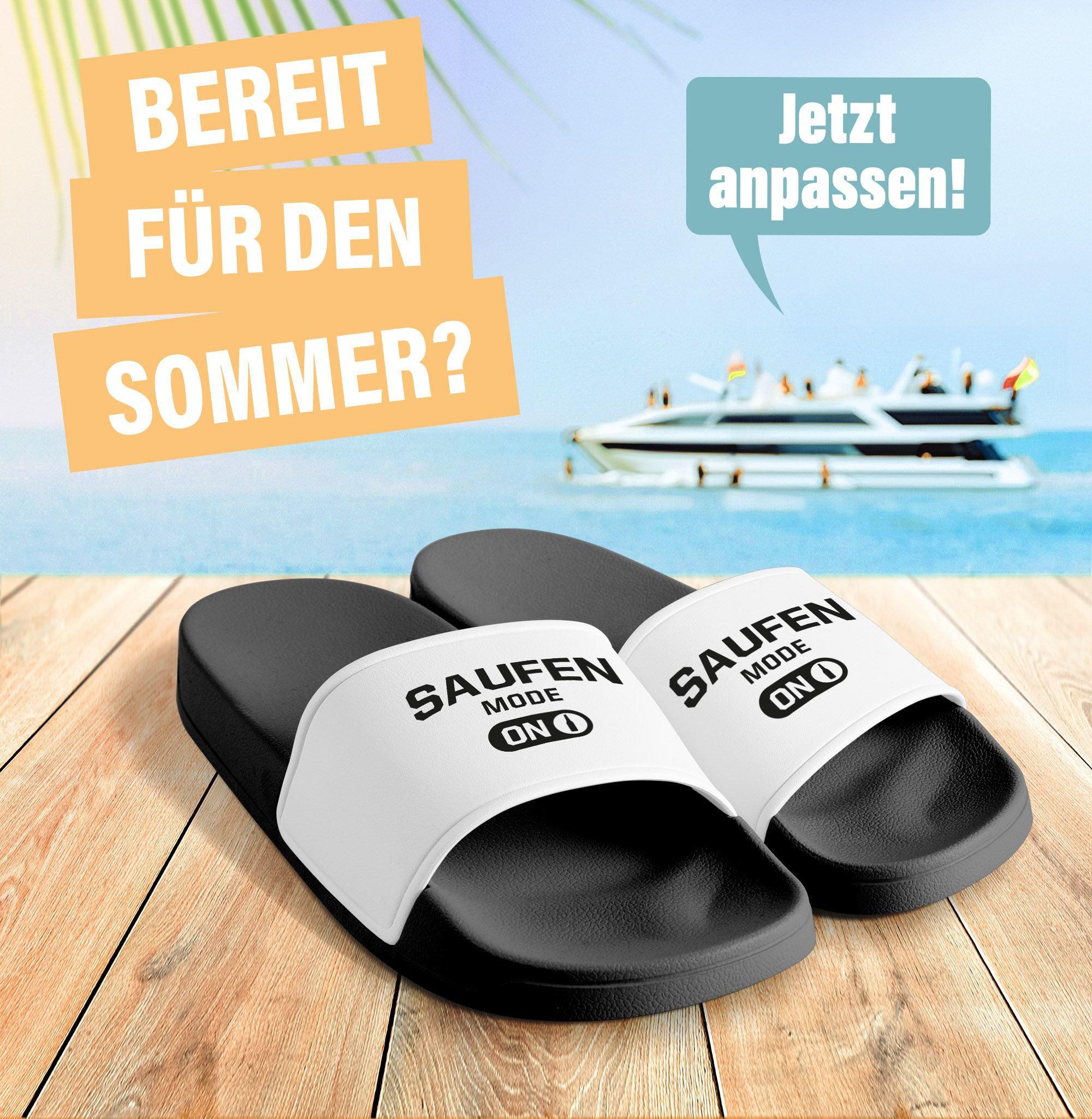 MoonWorks Badeschlappen Badelatschen Saufen Mode on günstig online kaufen