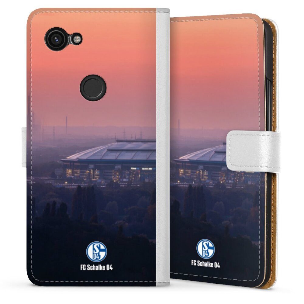 DeinDesign Handyhülle Stadion FC Schalke 04 Offizielles Lizenzprodukt Schalke 04 Stadion, Google Pixel 3a Hülle Handy Flip Case Wallet Cover Handytasche Leder
