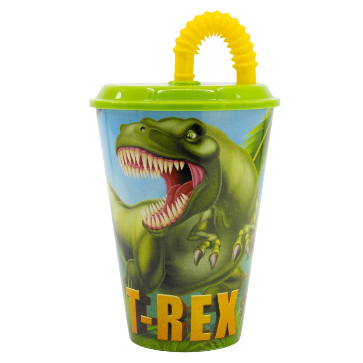 Stor Becher Trinkbecher 430 ml mit Deckel und Strohhalm, Polyethylen