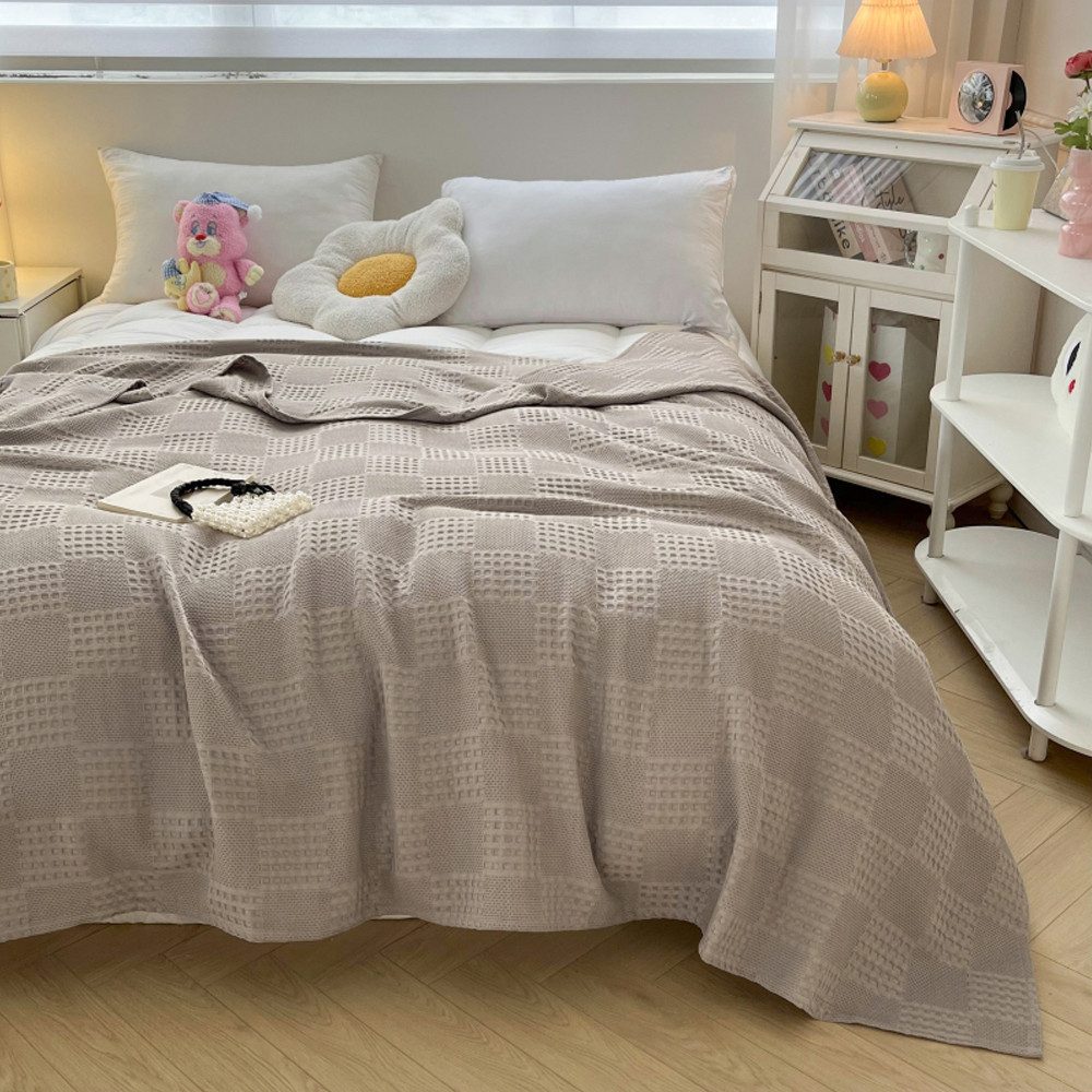 NUODWELL Tagesdecke Waffeloptik Tagesdecke,Extra weiche Baumwolldecke,Mehrz günstig online kaufen