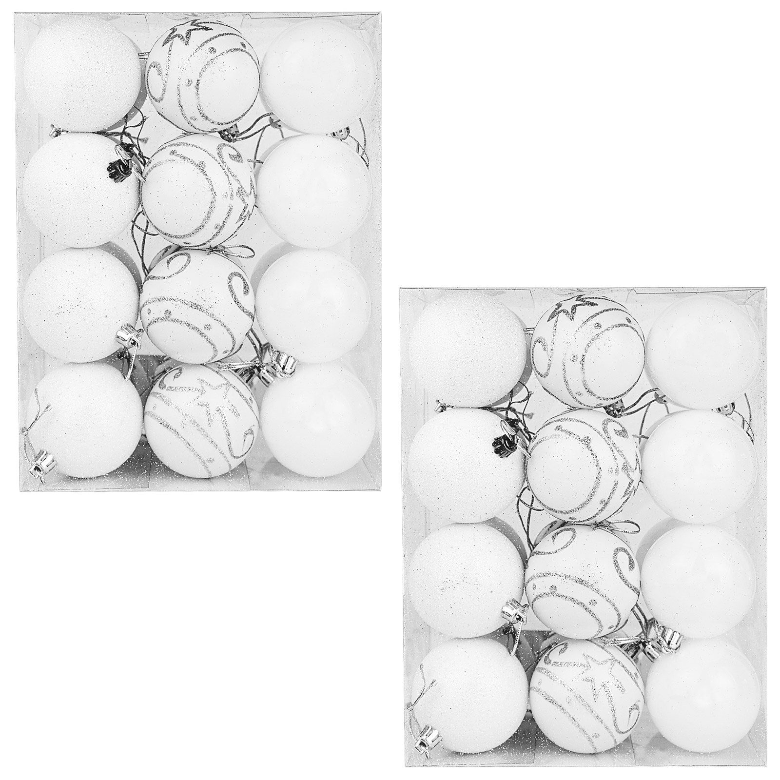 Casaria Weihnachtsbaumkugel (48 St), Christbaumkugeln 48 tlg ∅ 6cm matt glänzend glitzernd. Reduzierter Preis € 20,35. Unverbindliche Preisempfehlung € 23,95