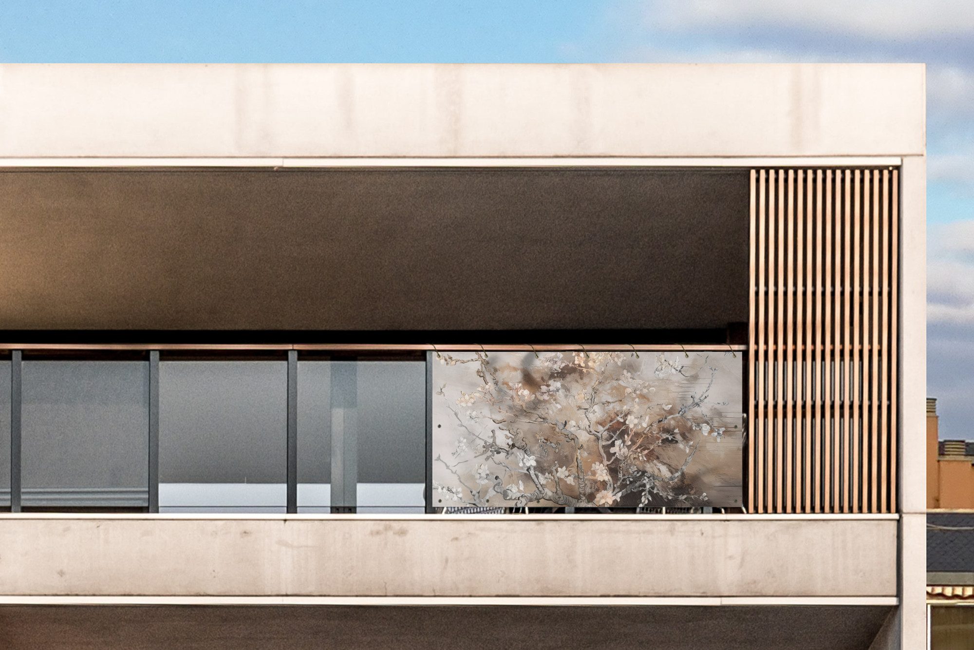 MuchoWow Balkonsichtschutz Mandelblüte - Kunst - Van Gogh - Beige - Abstrak günstig online kaufen