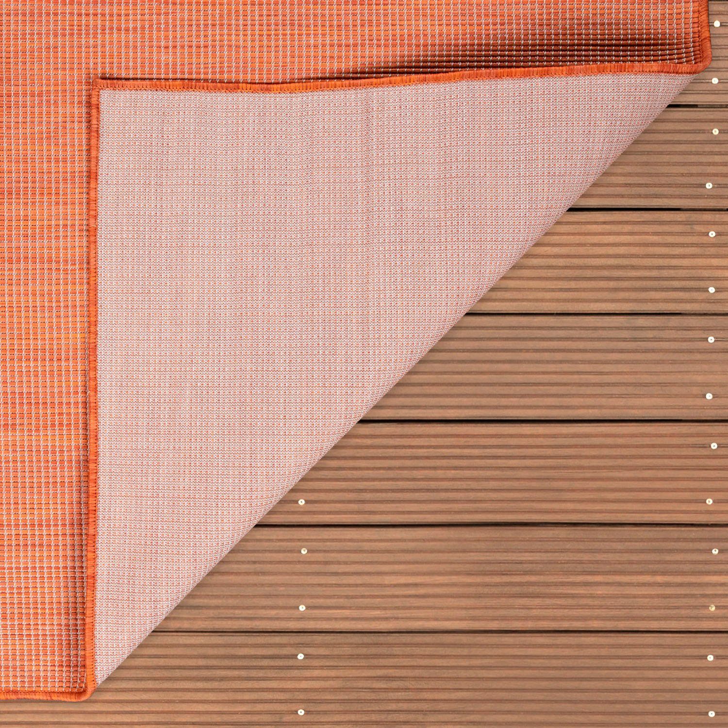 Teppich Sonset, Paco 4 Home, mm, Wohnzimmer rechteckig, geeignet, meliert, Höhe: Outdoor und Flachgewebe, In- terra