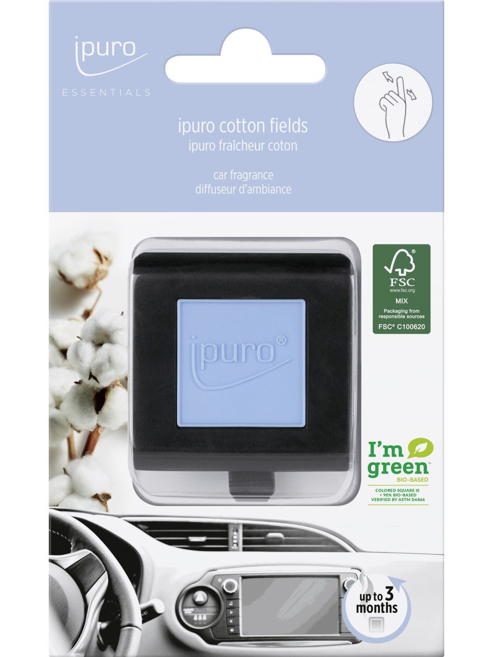 IPURO Raumduft ipuro Essentials Autoduft Cotton Fields