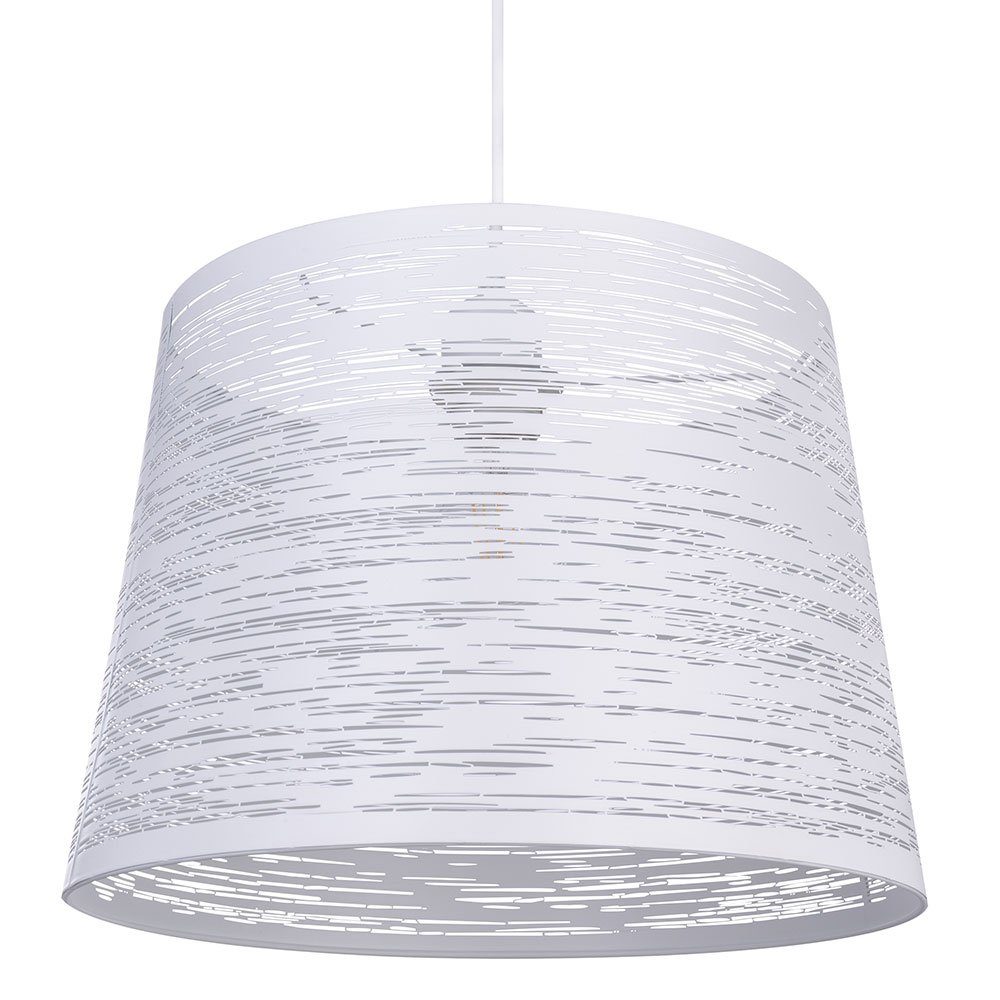 Weiß Pendel Metall Leuchte Kabel inklusive, Beleuchtung Decken etc-shop Deckenleuchte, Hänge Lampe nicht Leuchtmittel
