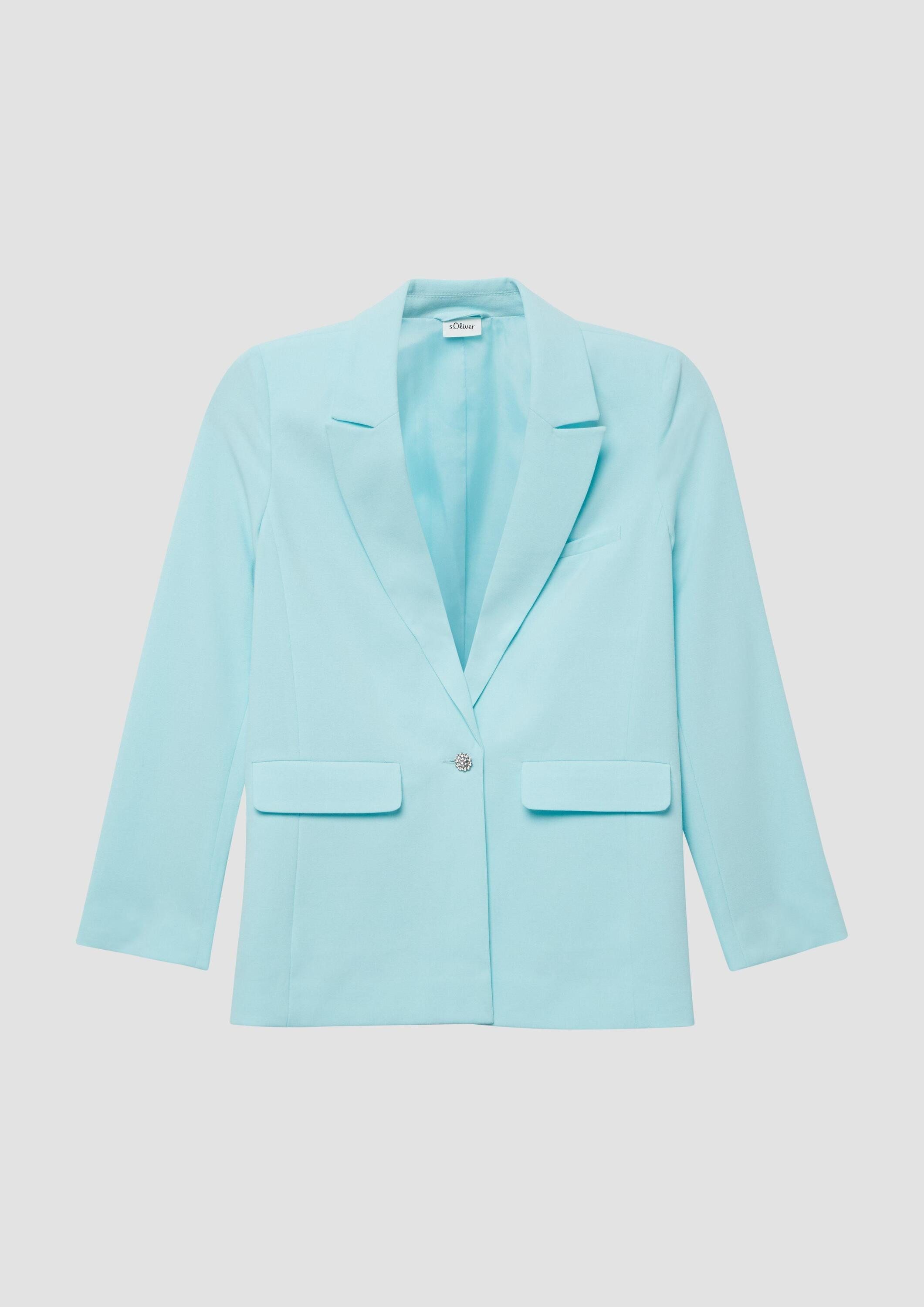 s.Oliver Jackenblazer Indoor-Blazer Blazer mit Reverskragen und Schmuckknopf