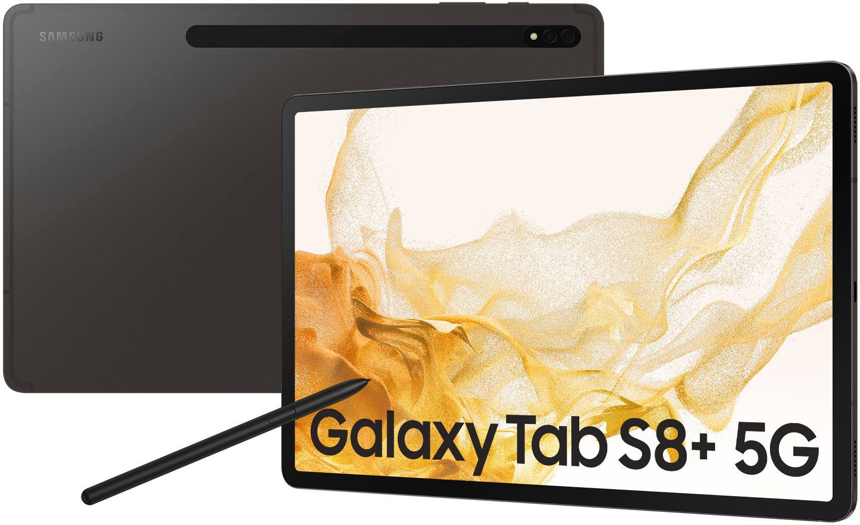 256 S8+ (12,4", GB, Tab Samsung Graphite Android,One UI,Knox, 5G) 5G Tablet Galaxy