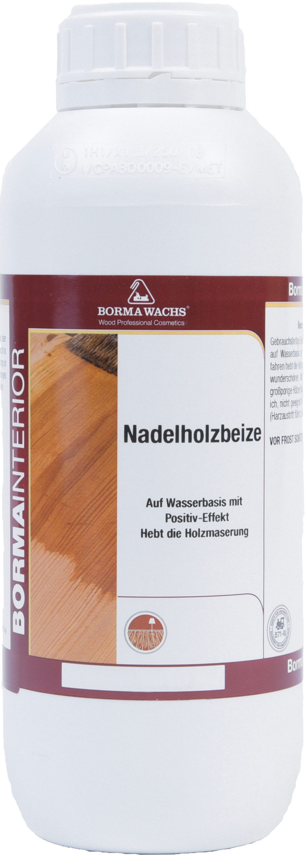 BORMA Holzbeize NADELHOLZ POSITIV-BEIZE 1 Liter Nussbaum hell, Dringt tief ins Holz ein und betont die natürliche Maserung.