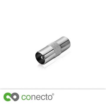 conecto conecto Antennen-Adapter, F-Buchse auf IEC-Koax-Stecker, Adapter zum SAT-Kabel