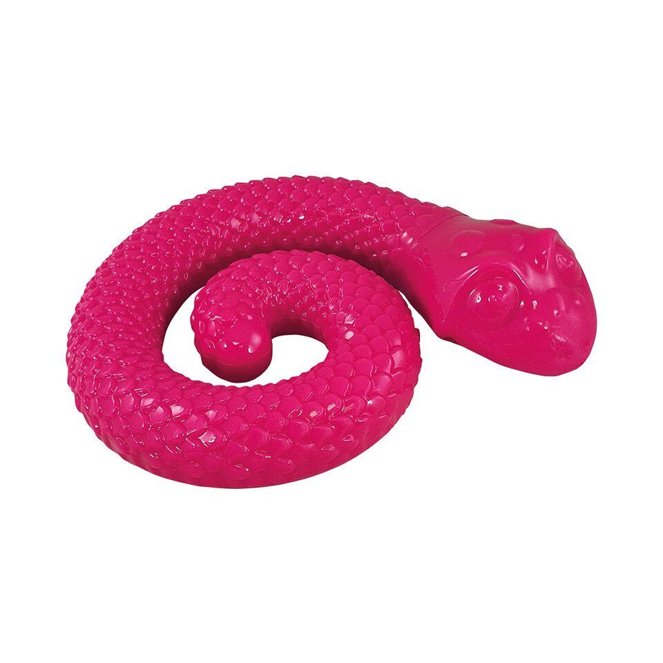 Tier-Beschäftigungsspielzeug Hundespielzeug TPR Schlange pink