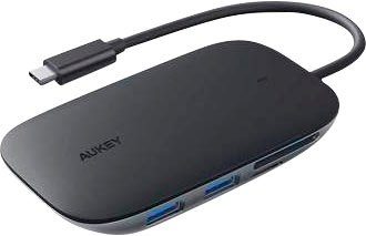 AUKEY USB-C Hub 7-in-1 Adapter zu HDMI, MicroSD-Card, SD-Card, USB 3.1 Gen 1,  USB Typ C, 15 cm