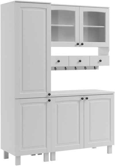Kochstation Küchenzeile KS-Osby, Kiefer massiv, Breite 147 cm, ohne E-Geräte