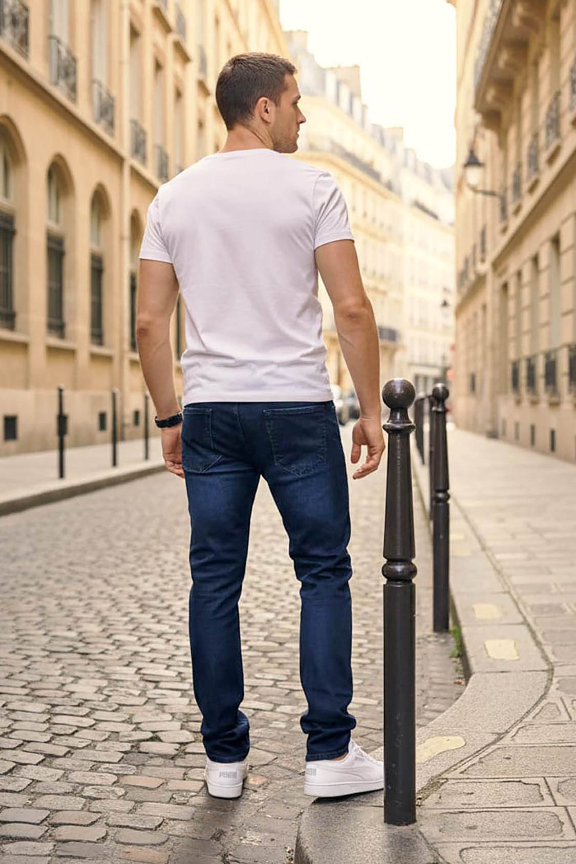 Reslad Stretch-Jeans Reslad Jeans Herren Regular Fit Hose Jeanshose RS-2125 5-Pocket Straight-fit Herren Hose