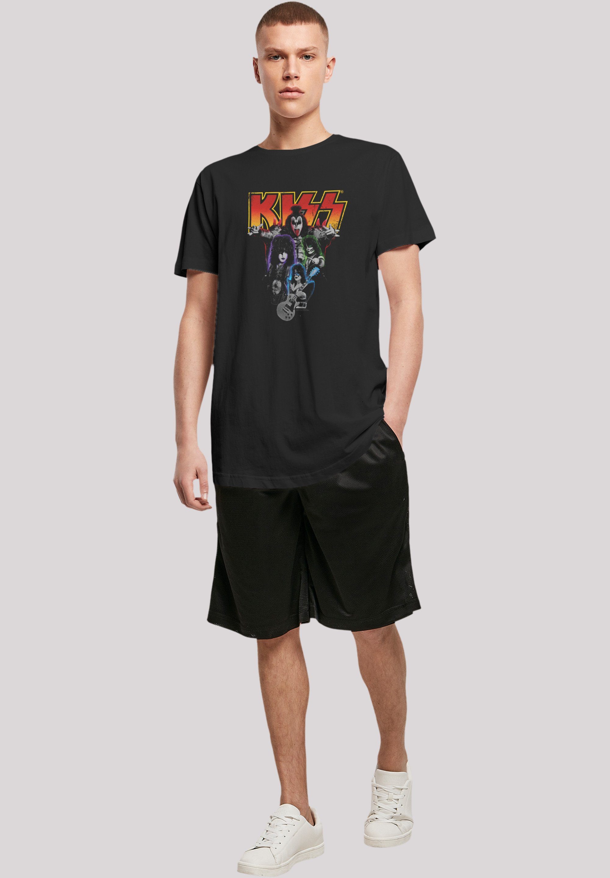 F4NT4STIC T-Shirt Kiss Band Rock Rock Qualität, By Premium Off Musik, Neon