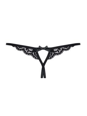 Obsessive Panty-Ouvert Offener String schwarz Open Dessous Thong vorne (einzel, 1-St)