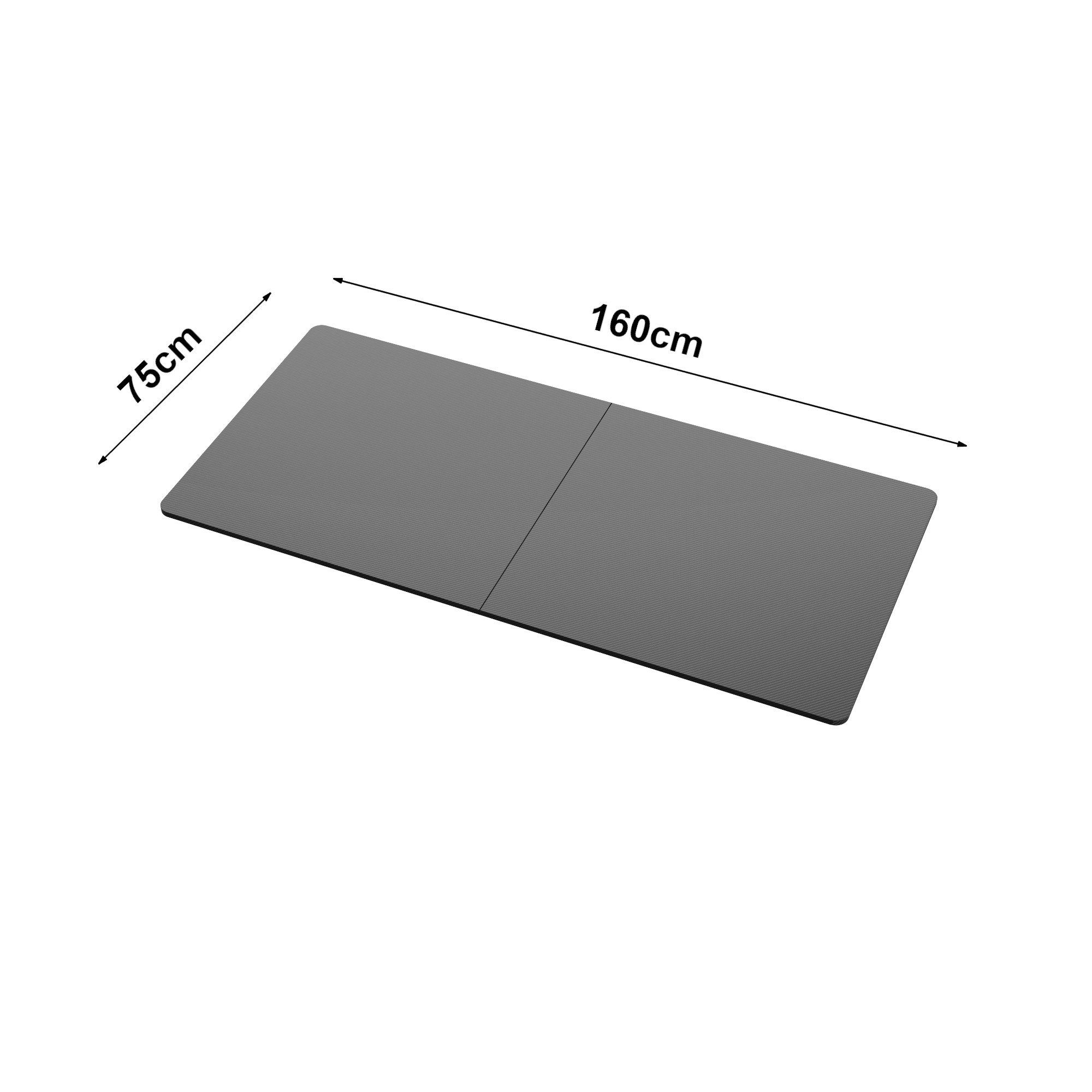 pro.tec Tischplatte, »Kirkkonummi« zweiteilig aus Spanplatte 160x75cm Schwarz