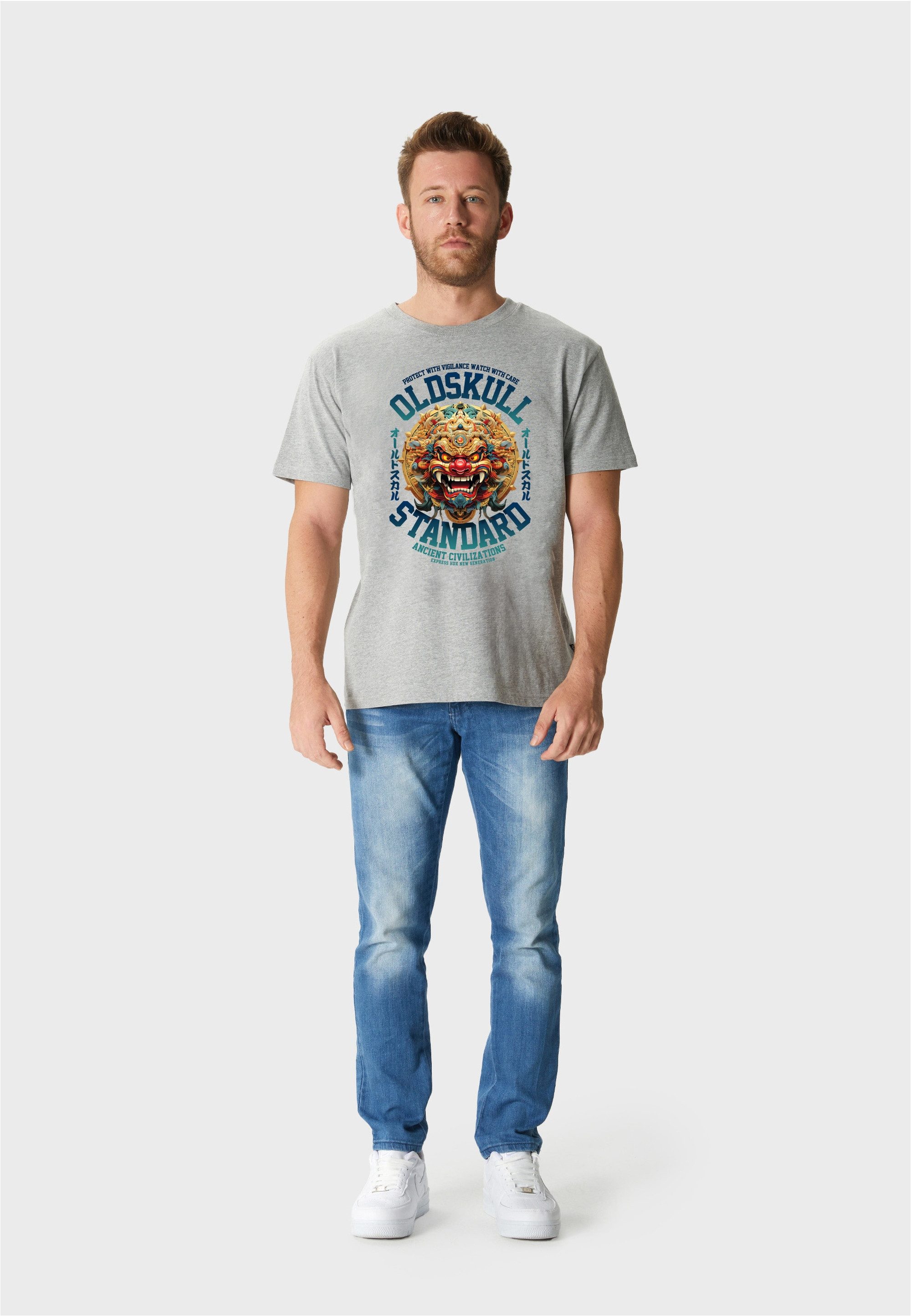 Oldskull T-Shirt Xtreme Ancient Mask (1-tlg) mit coolem Print