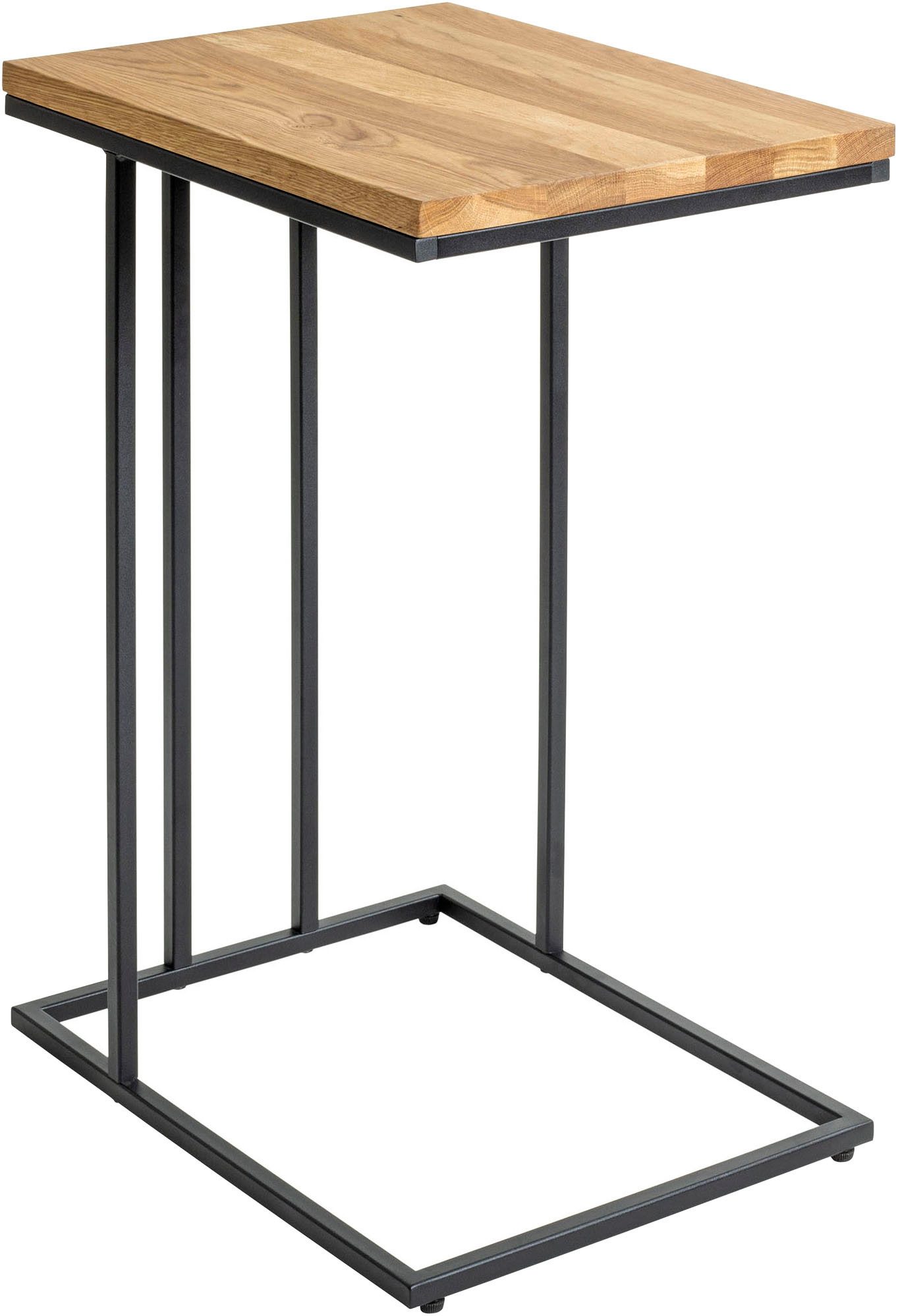 HAKU Beistelltisch Sofatisch, Wohnzimmertisch (1-St), rechteckig - aus Massivholz Braun B/T/H 35/46/68 cm