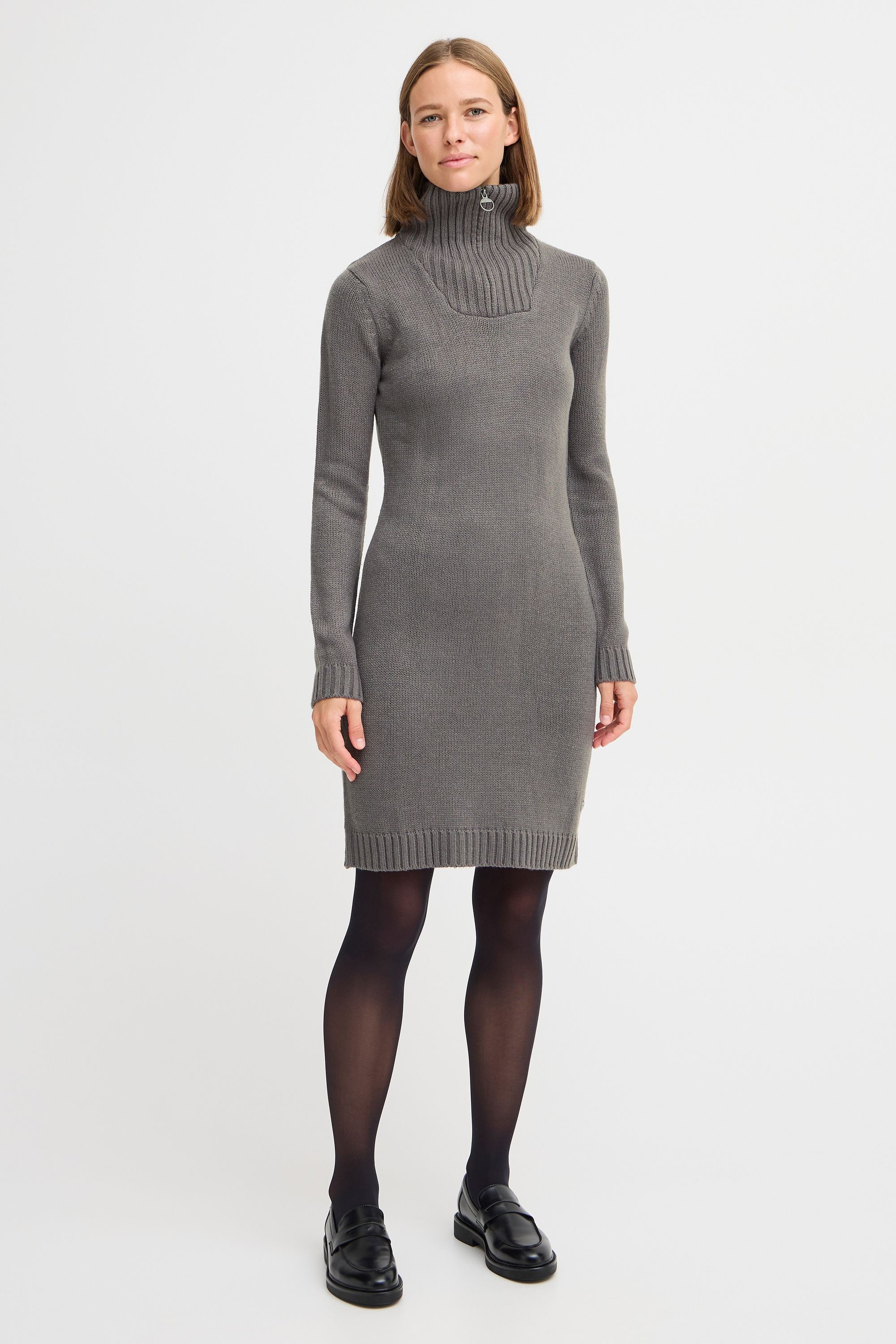 OXMO Midikleid OXCarryola Modernes Strickkleid