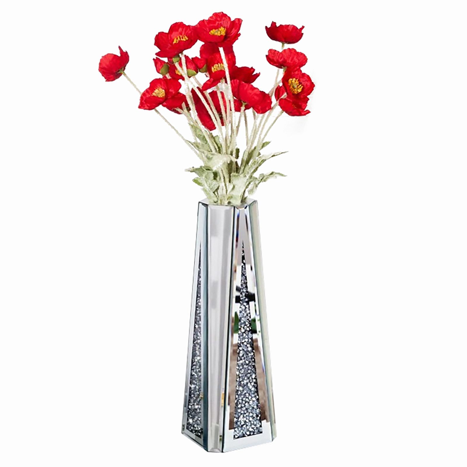 Yorbay Dekovase Kristallspiegel-Vase mit Diamant-Effekt (33x11x11 günstig online kaufen