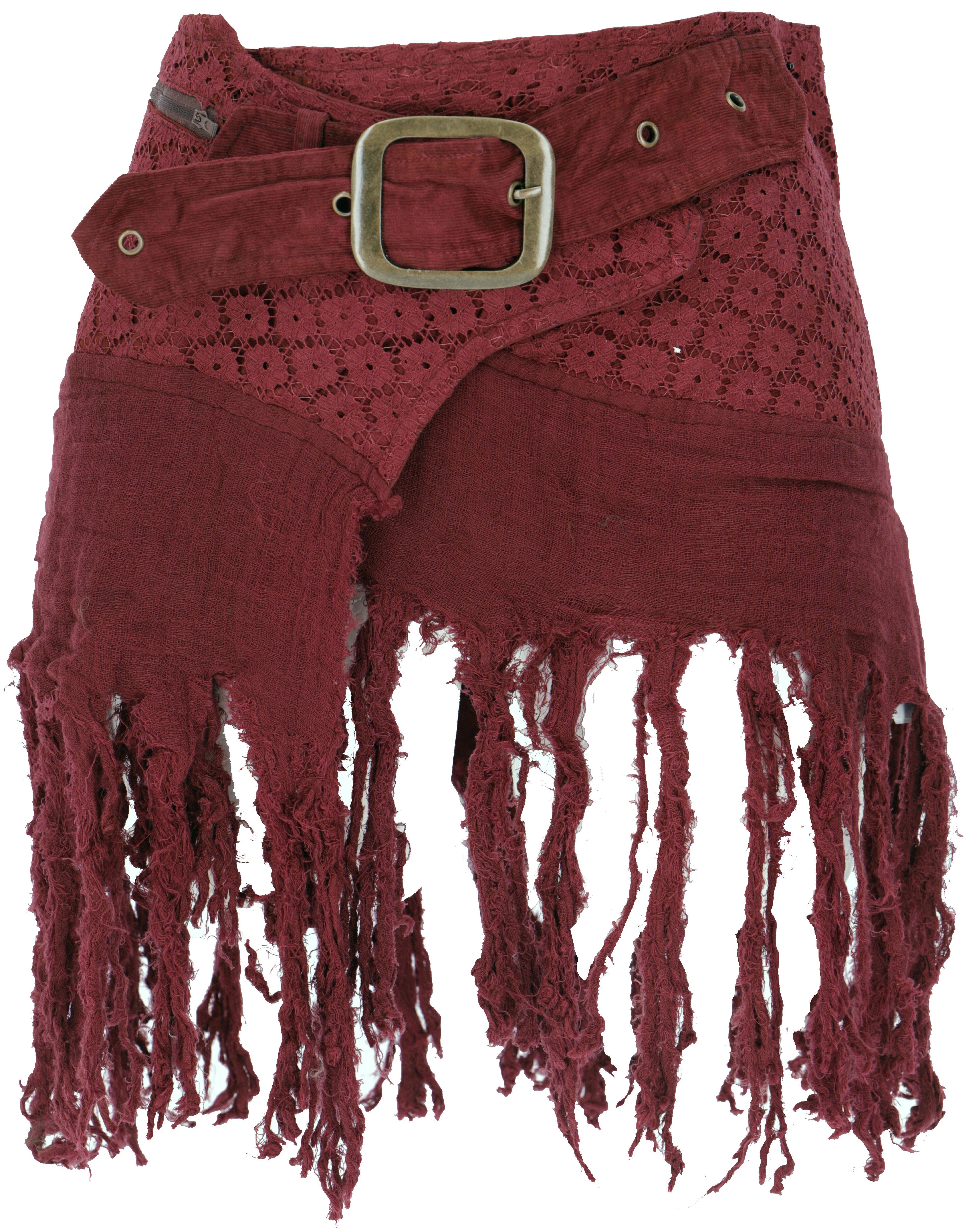 Guru-Shop Minirock Goa Minirock, Wickelrock, Tribal Cacheur,.. alternative Bekleidung