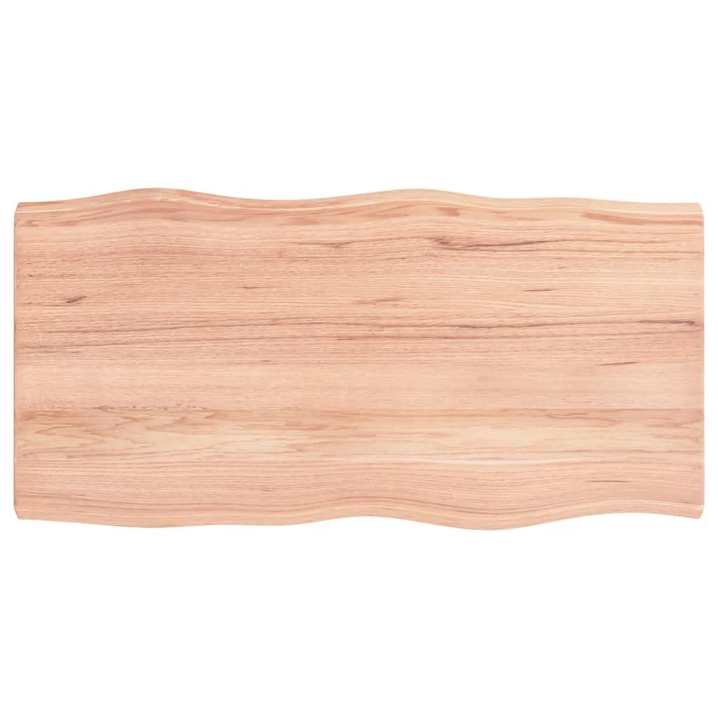 Behandelt Massivholz furnicato St) 80x40x(2-4) Baumkante Tischplatte cm (1