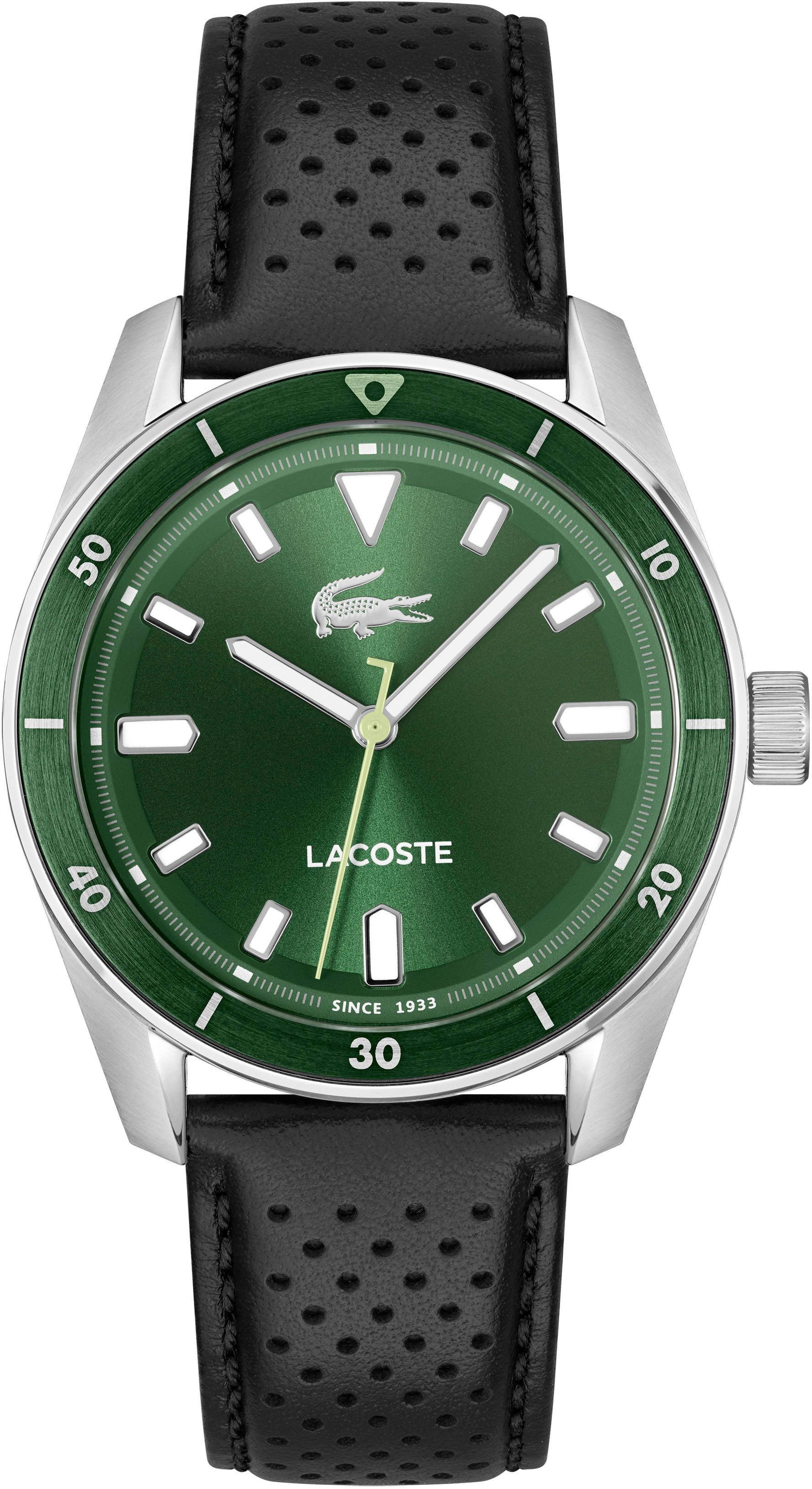 Lacoste Quarzuhr 2011423, Armbanduhr, Herrenuhr, Lederarmband, analog günstig online kaufen